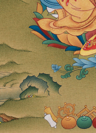 Wish-Fulfilling Red Tara Thangka | 24K Gold & LHASA Stone Pigments