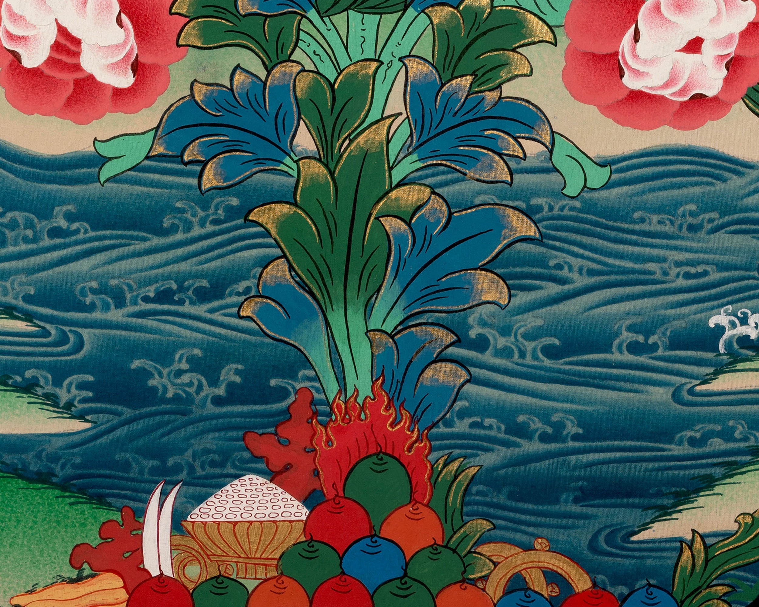 Avalokitesvara Chenrezig Thangka | Tibetan Bodhisattva of Compassion