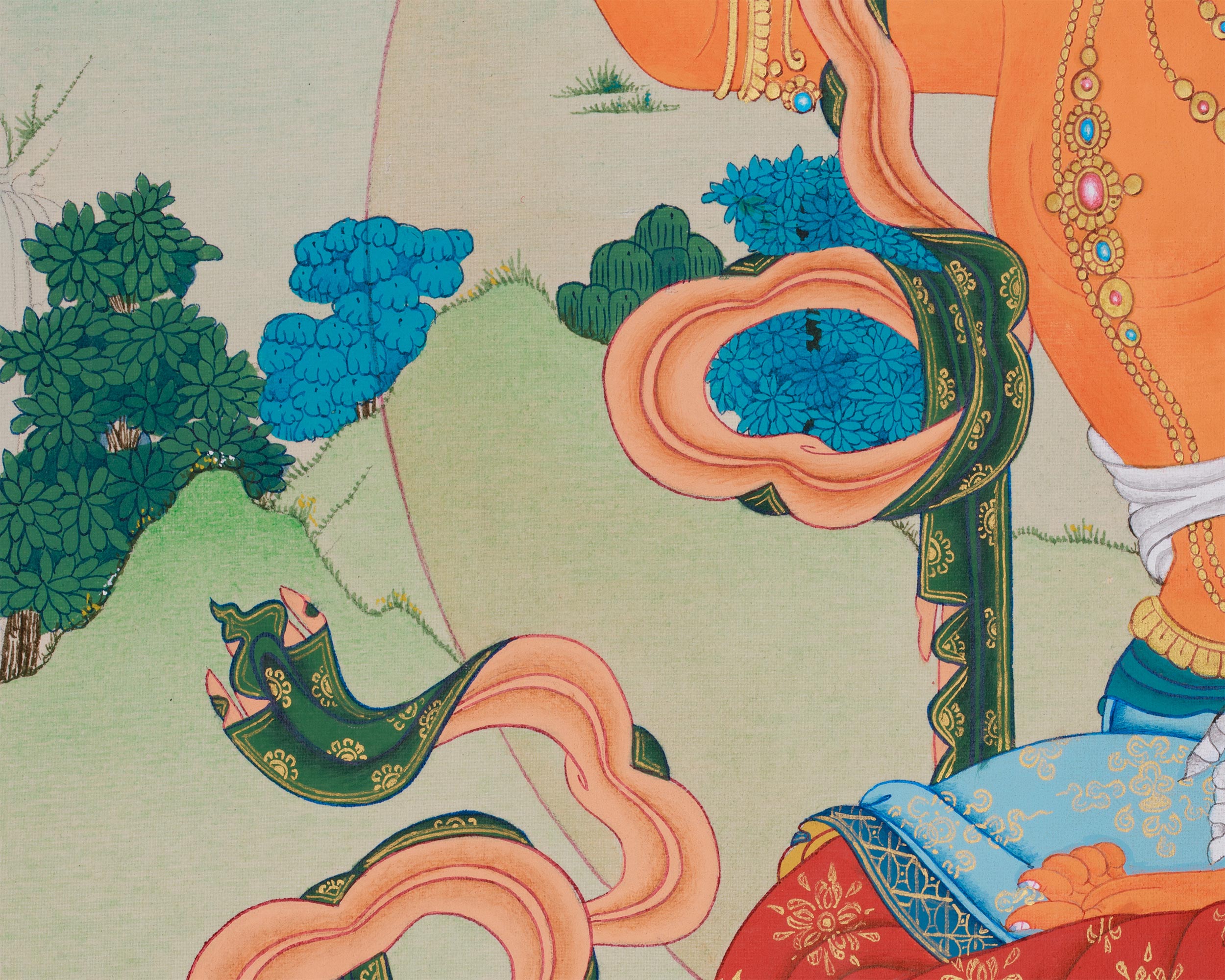 Handmade Manjushri Artwork | Bodhisattva of Wisdom Who Cuts Through Ignorance