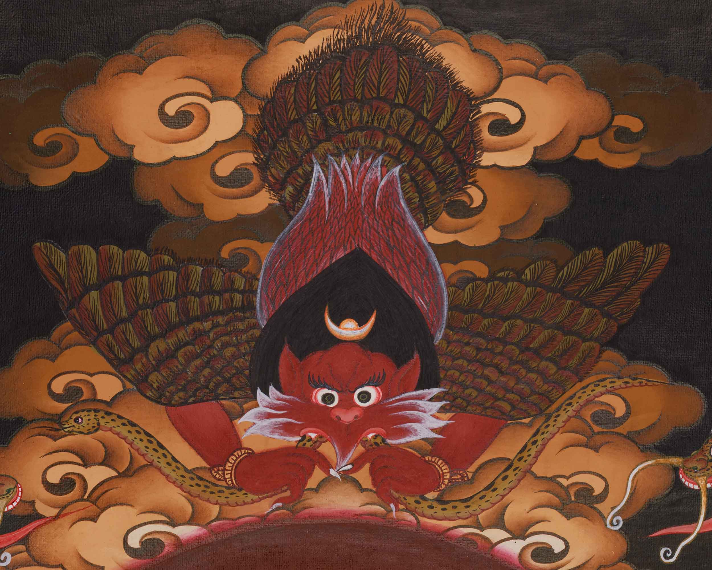 Traditional Thangka of Five Dzambhala | Prosperity and Wealth Deity