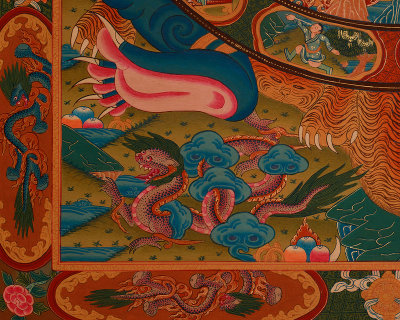 The Wheel of Life, Bhavacakra Meditation Thangka Painting