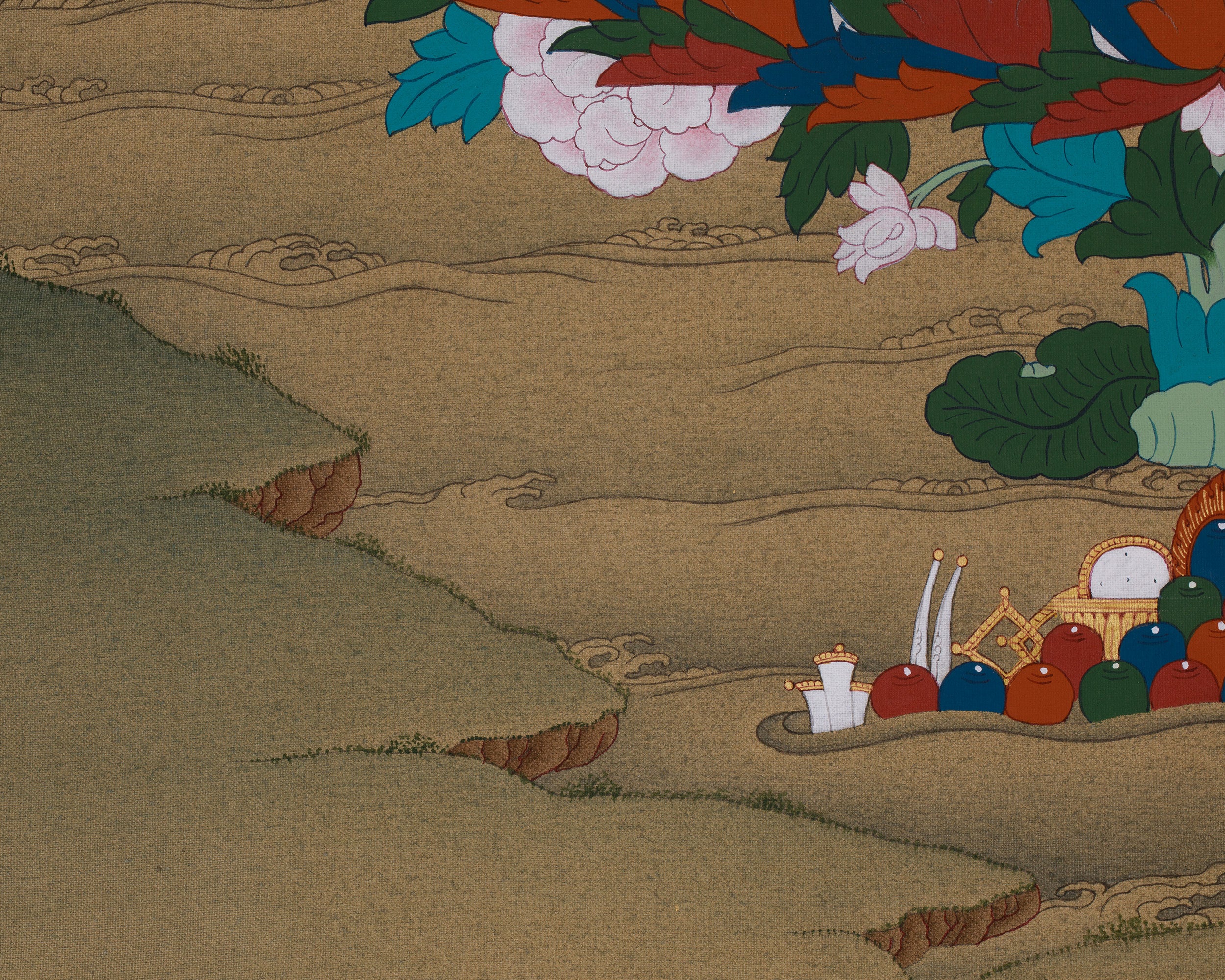 Tantric Master Guru Rinpoche Thangka | Tibetan Wisdom and Protection Art