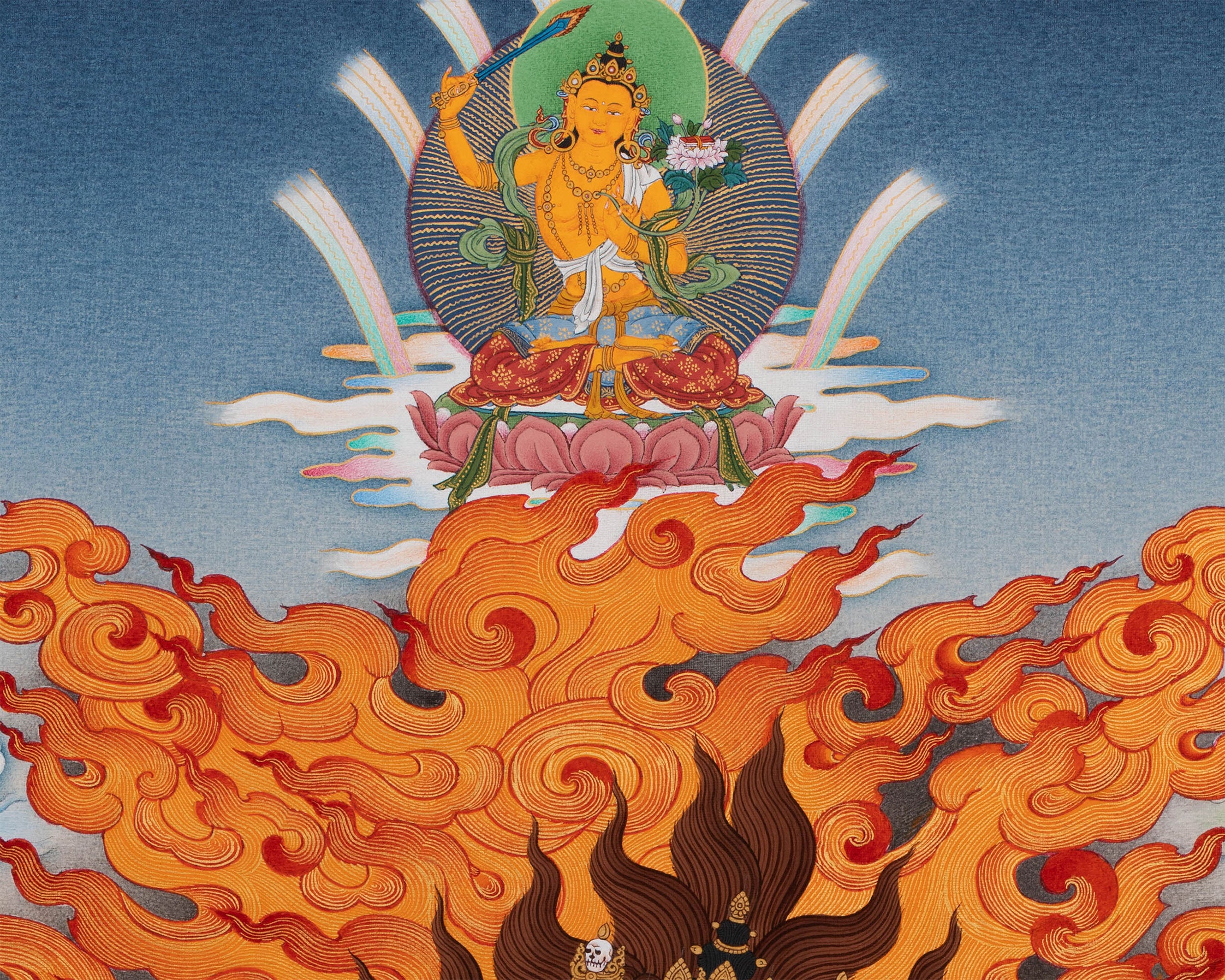 Yamantaka with Others | High Quality Thangka Print
