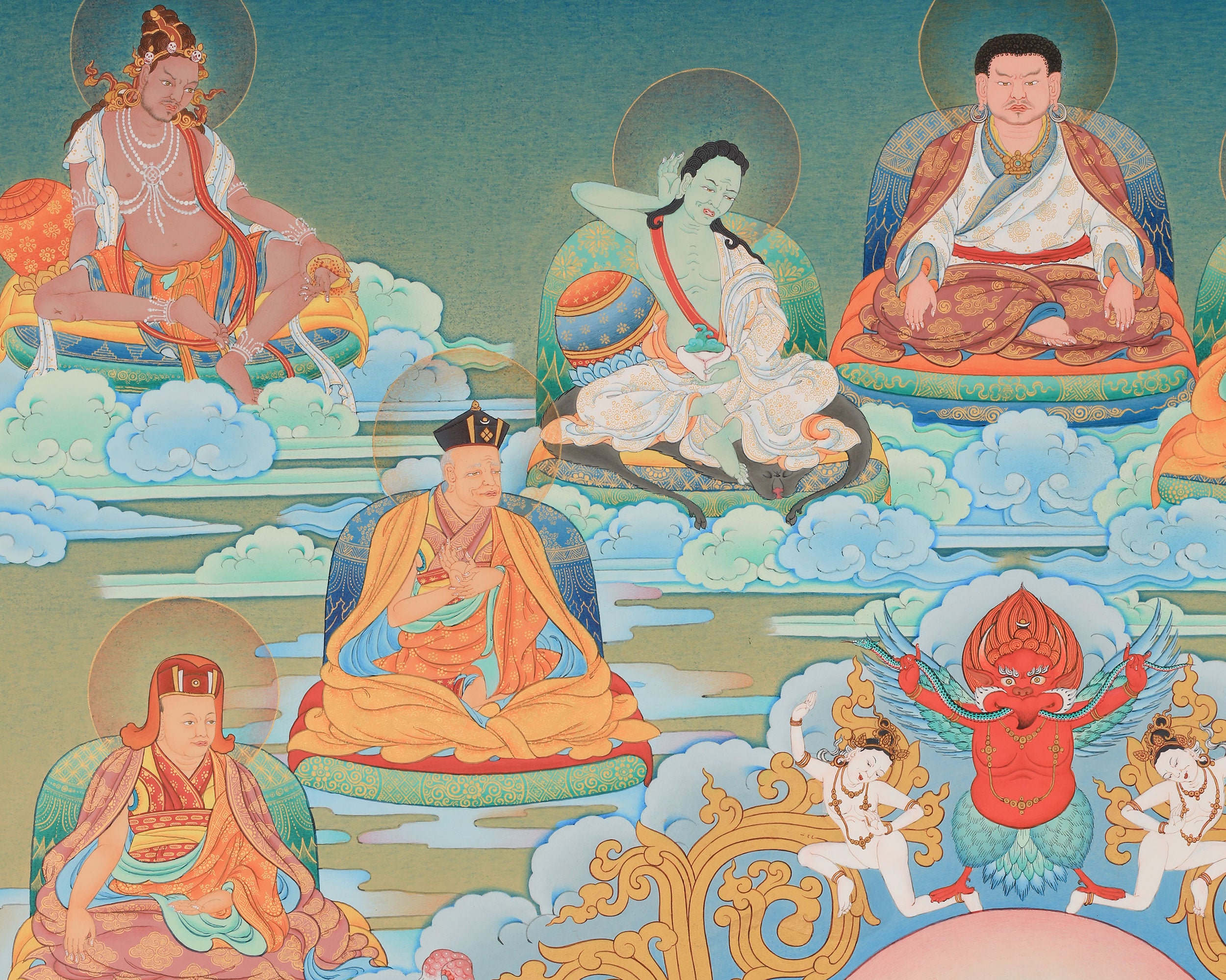 Vajradhara Buddha Thangka Print | Giclee Artwork of the Primordial Buddha