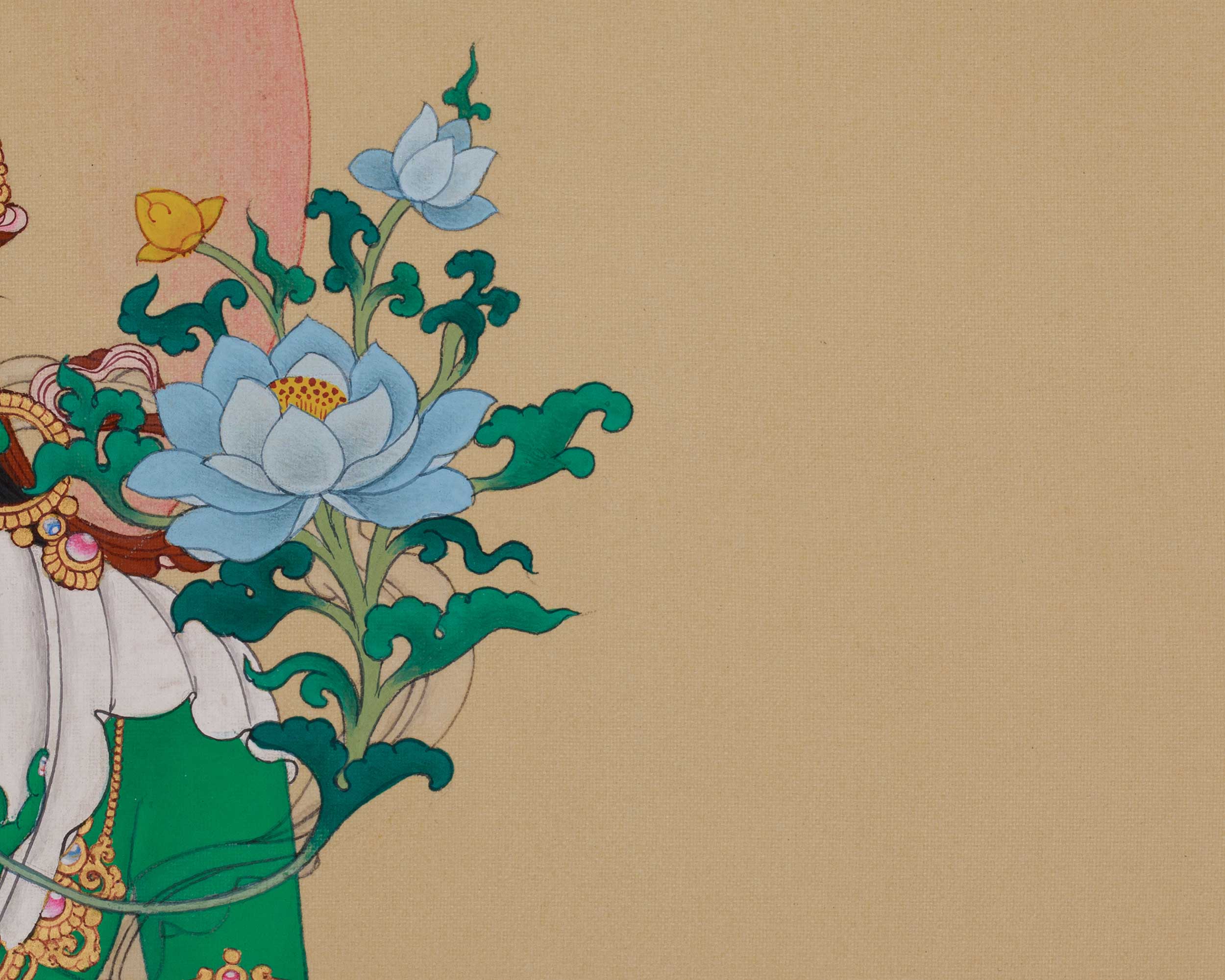 Savior Goddess Green Tara Thangka | The Divine Protector of Compassion and Healing