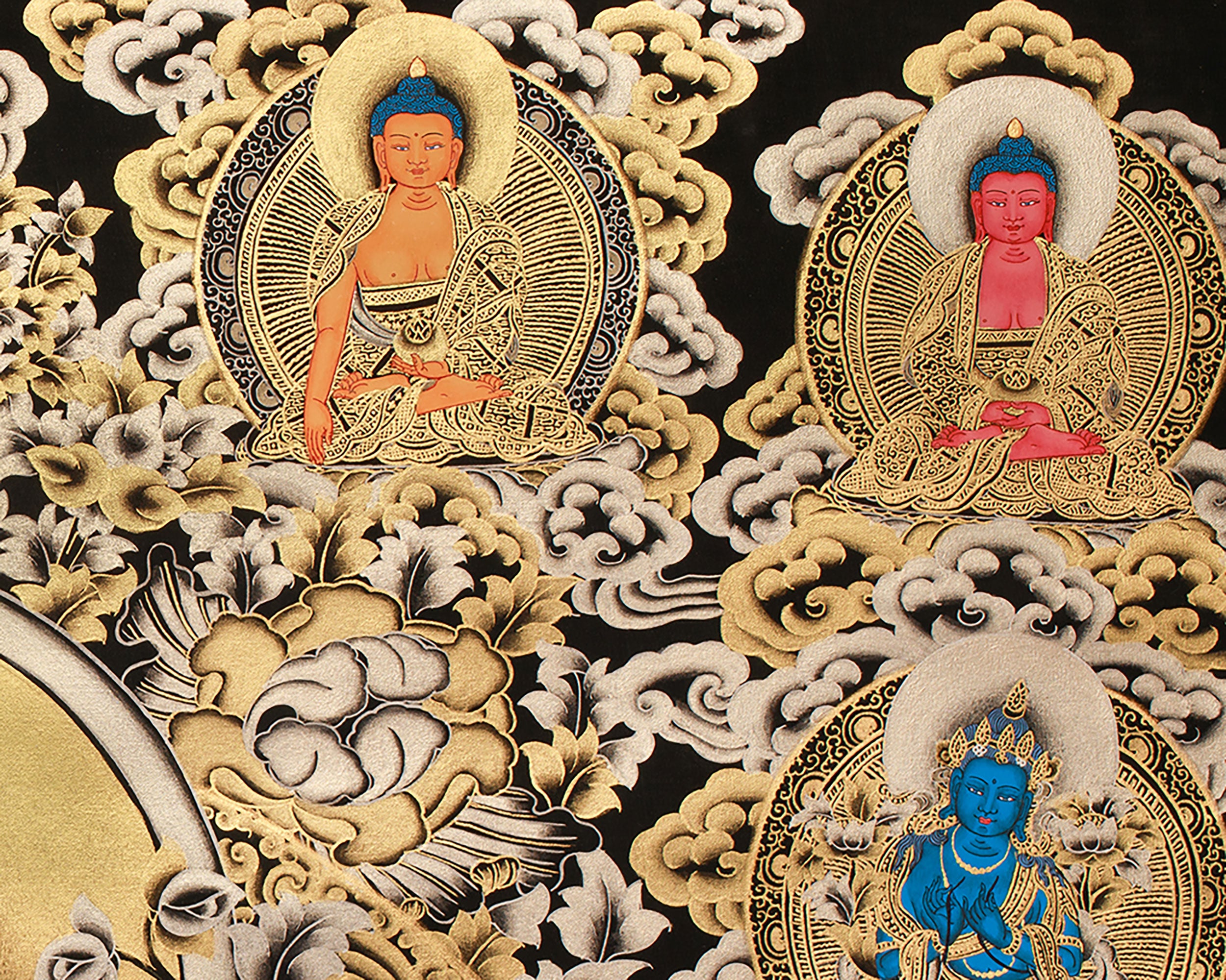 Regal 24K Gold Thangka of White Tara | Ethereal Presence of Goddess Dolma