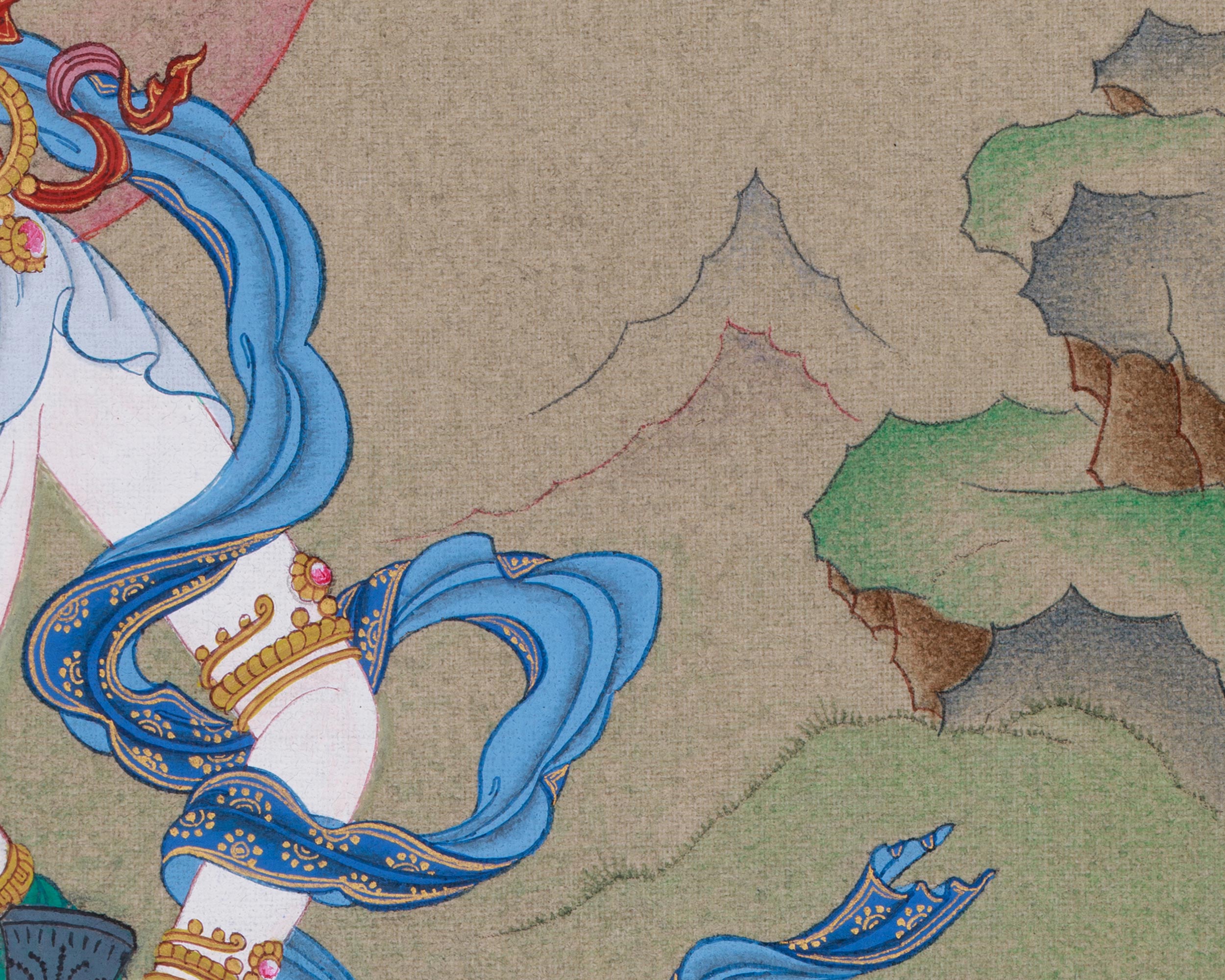 Original Hand-Painted Dorje Sempa Artwork | Enlightened Deity