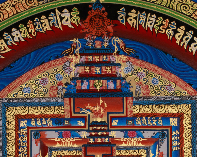 Mandala Kalachakra Thangka | Tibetan Buddhist Art of Cosmic Energy