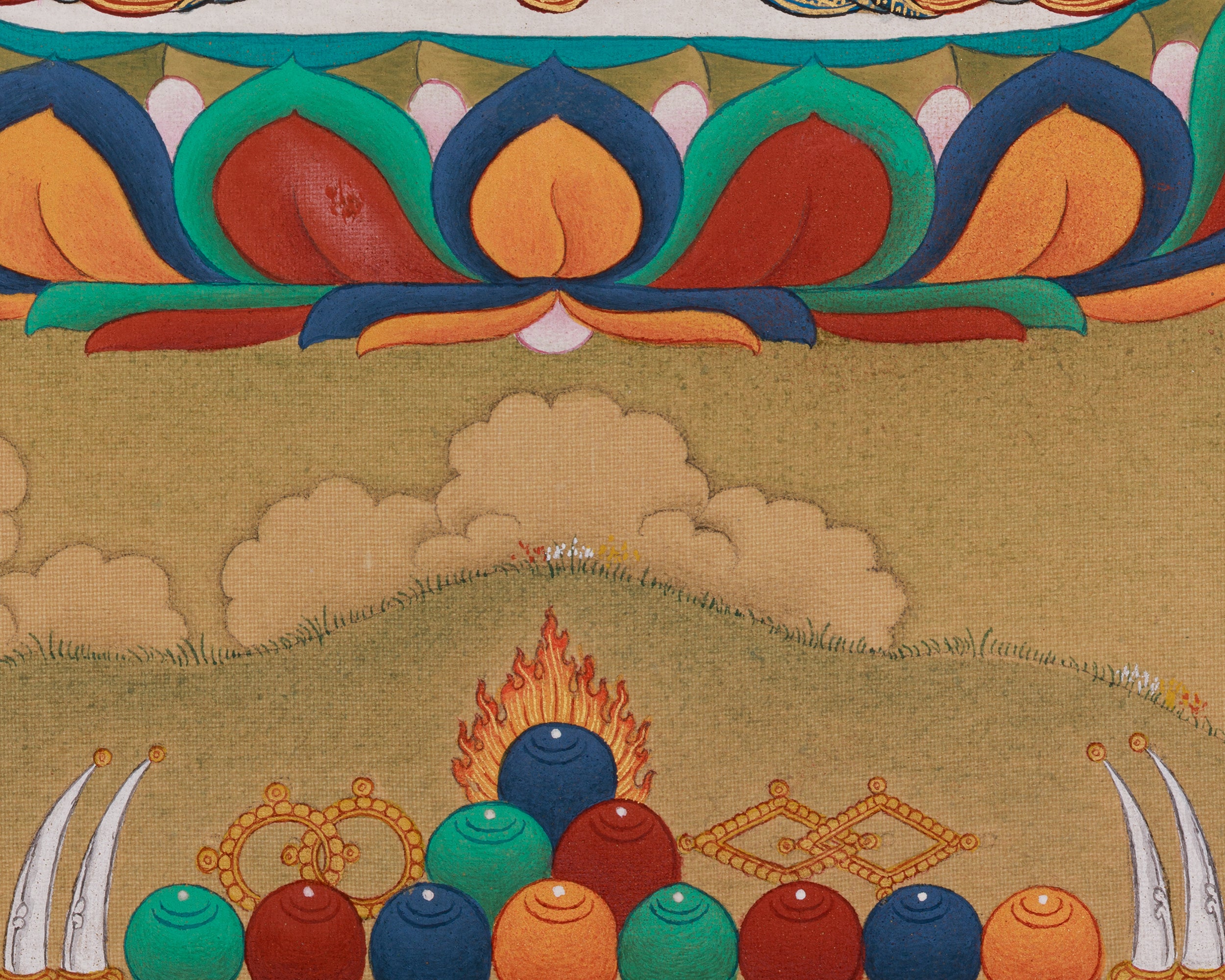 Traditional White Tara Thangka with Amitabha Buddha | Female Bodhisattva