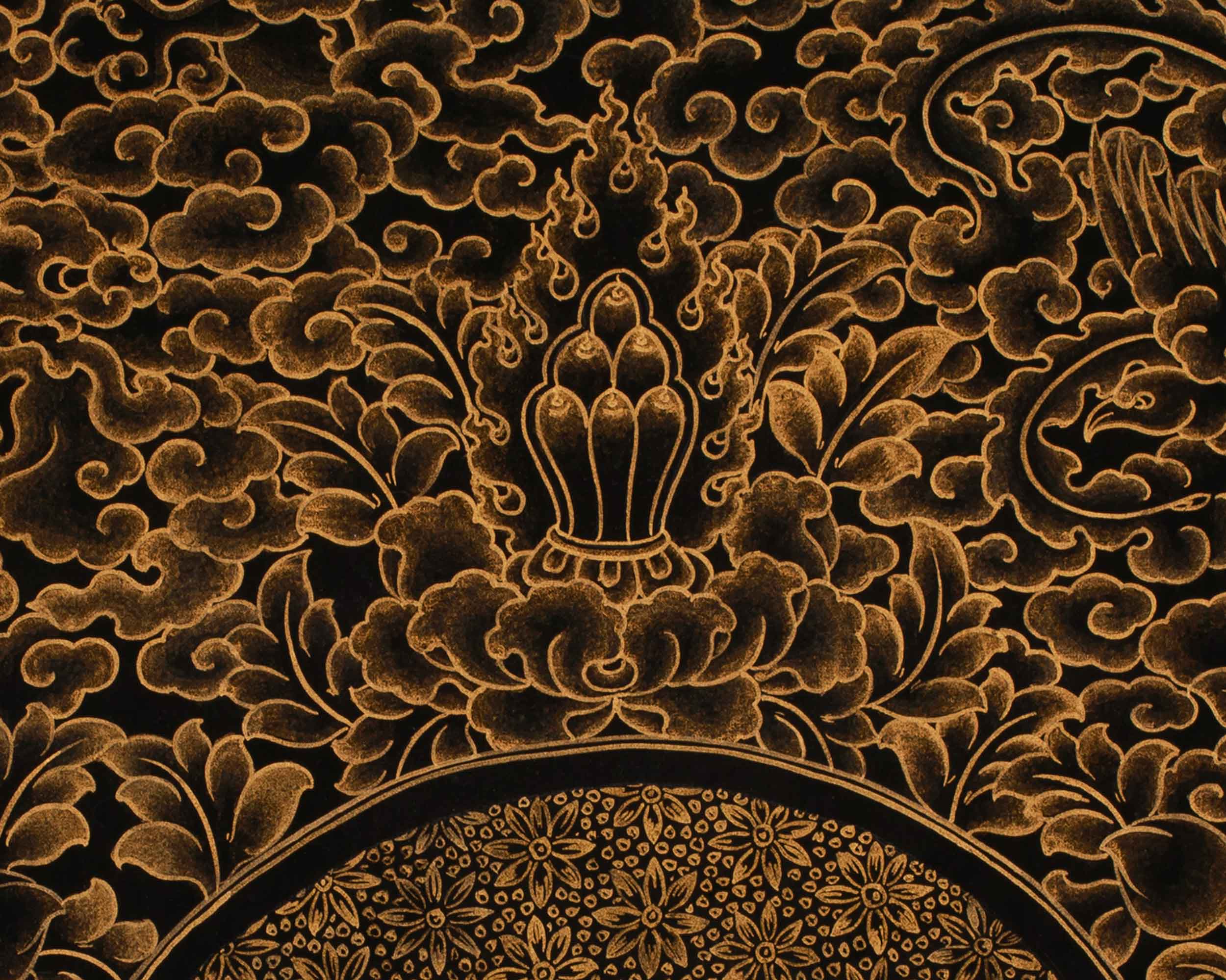Tibetan Four-Armed Chenrezig Thangka | Compassionate Bodhisattva of Mercy