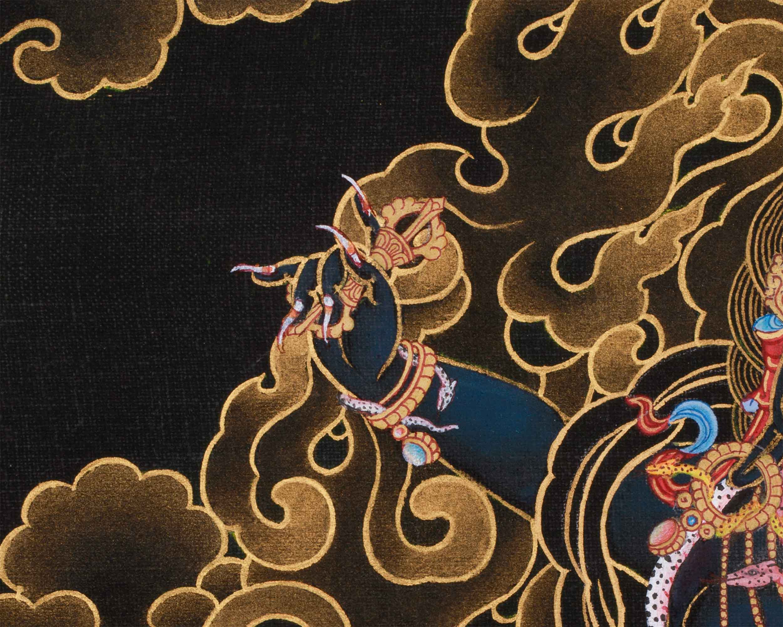 Original Dharma Protector Vajrapani Thangka | The Bodhisattva of Strength and Courage
