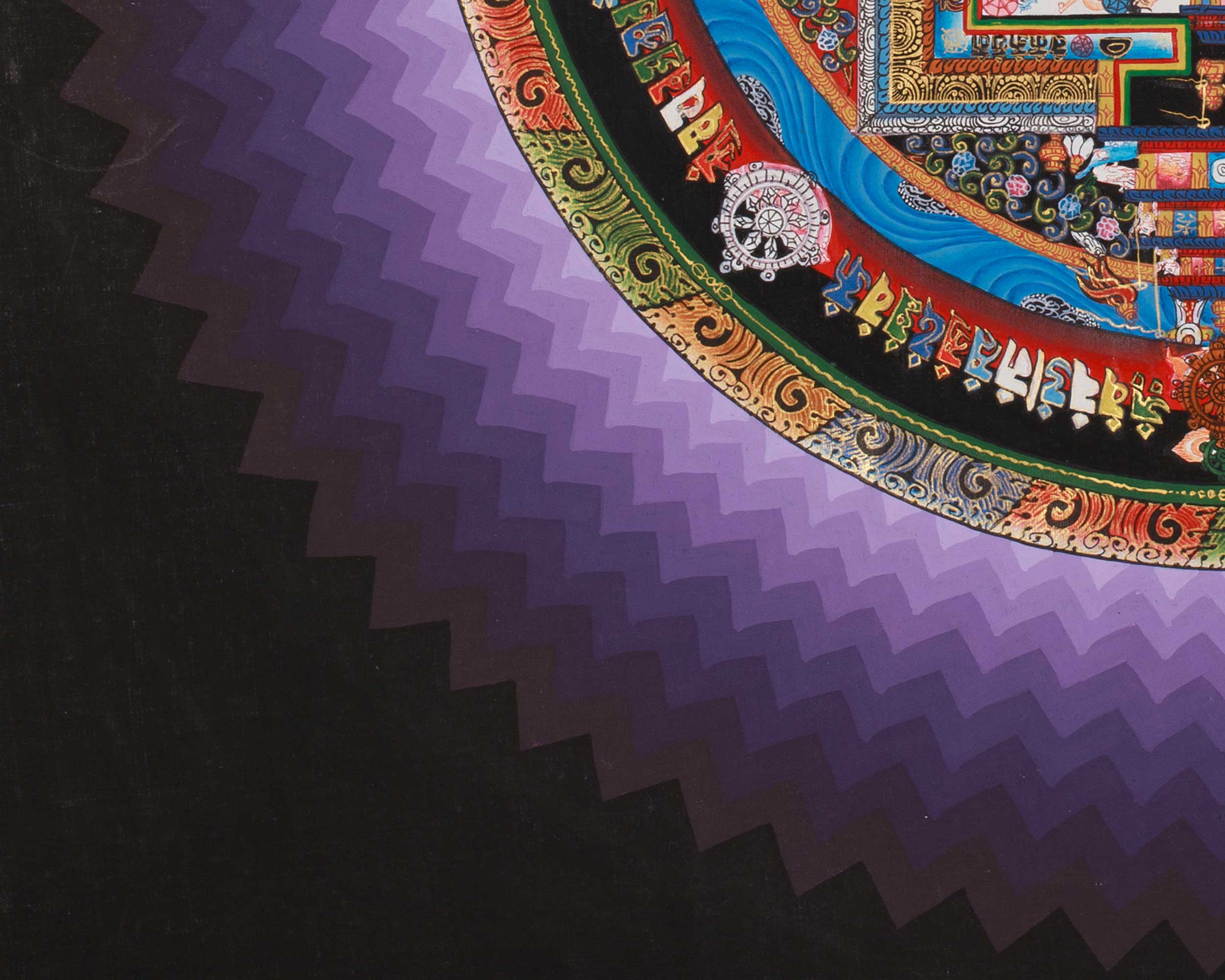 Buddhist Thangka of Kalachakra Mandala | Meditation Art