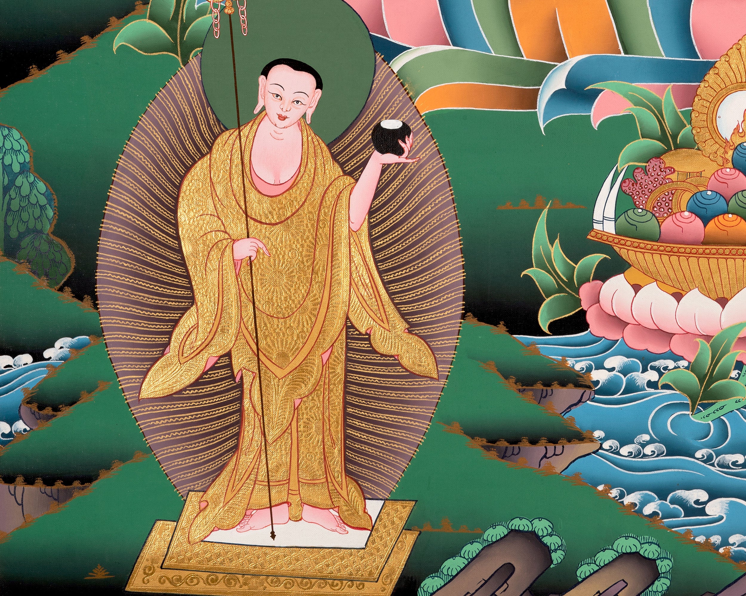 Religious Shakyamuni Buddha Thangka  | Buddhist Art | Wall Decors