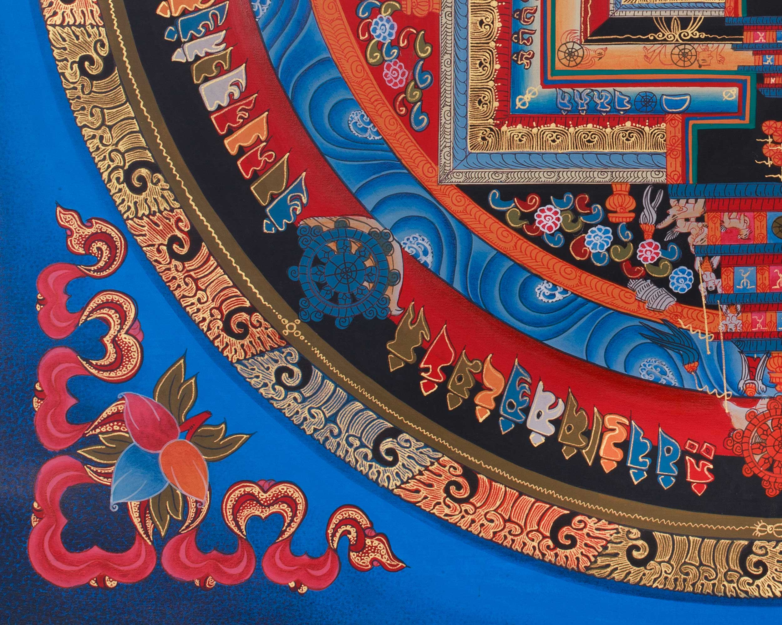 24-inch Kalachakra Mandala | Wheel of Time Painting