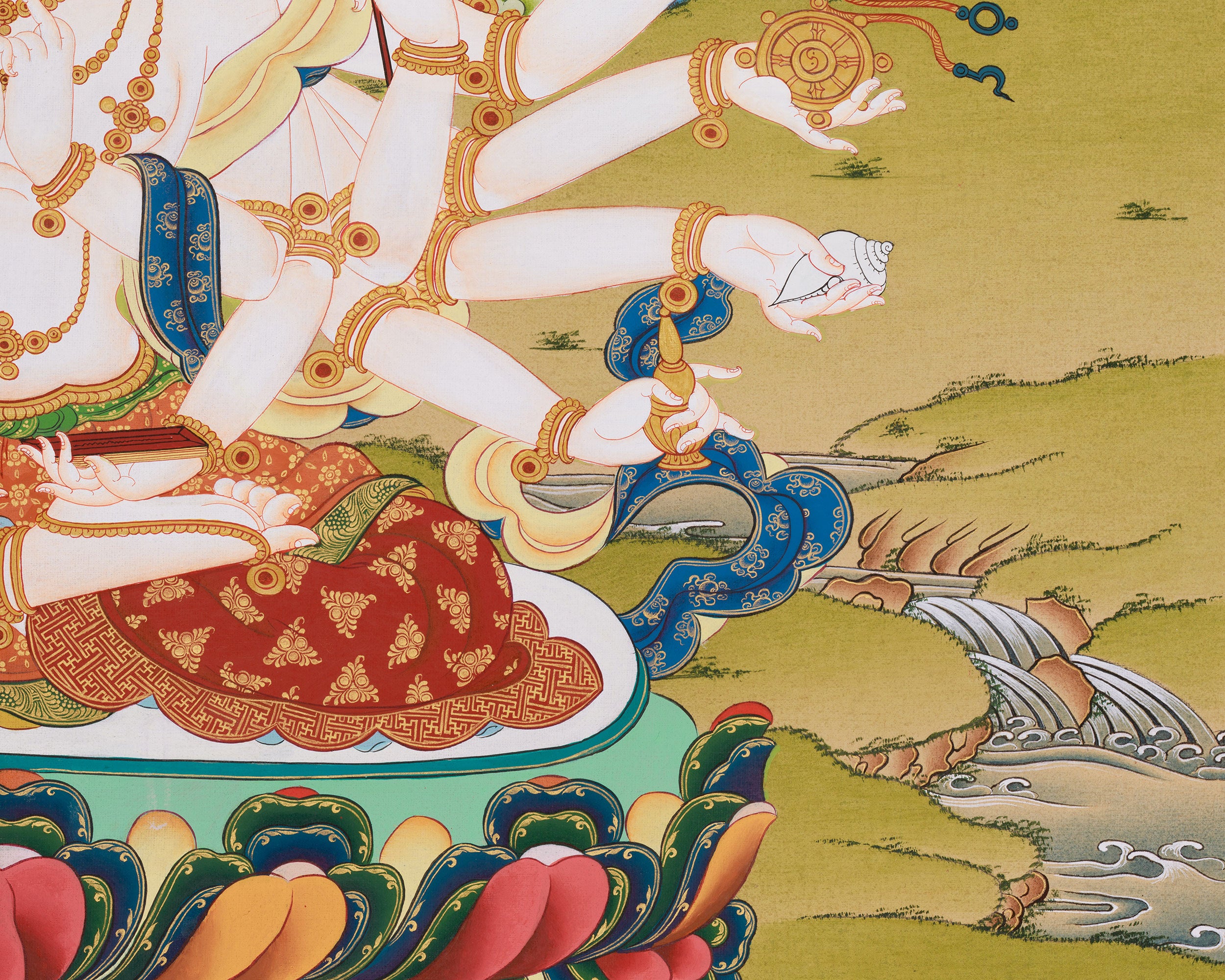 Cundi Bodhisattva Canvas Print | Featuring Amitabha Buddha | Digital Printing