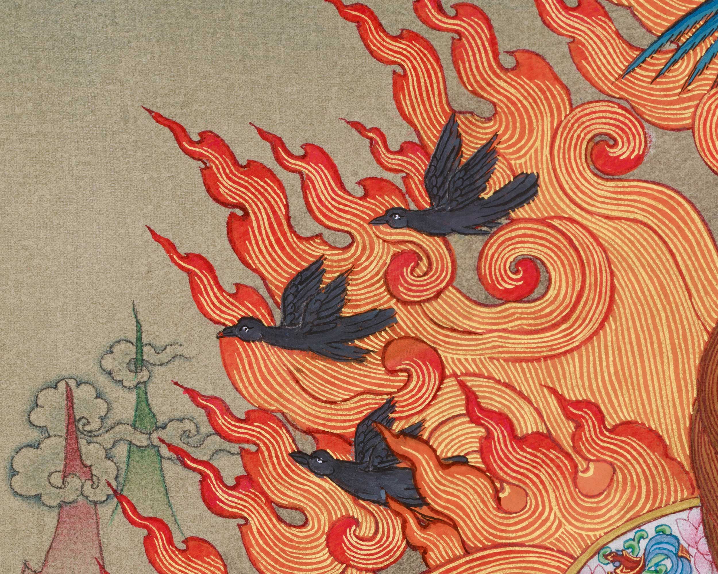 Sakya Mahakala Painting | The Powerful Protector of the Sakya Tradition