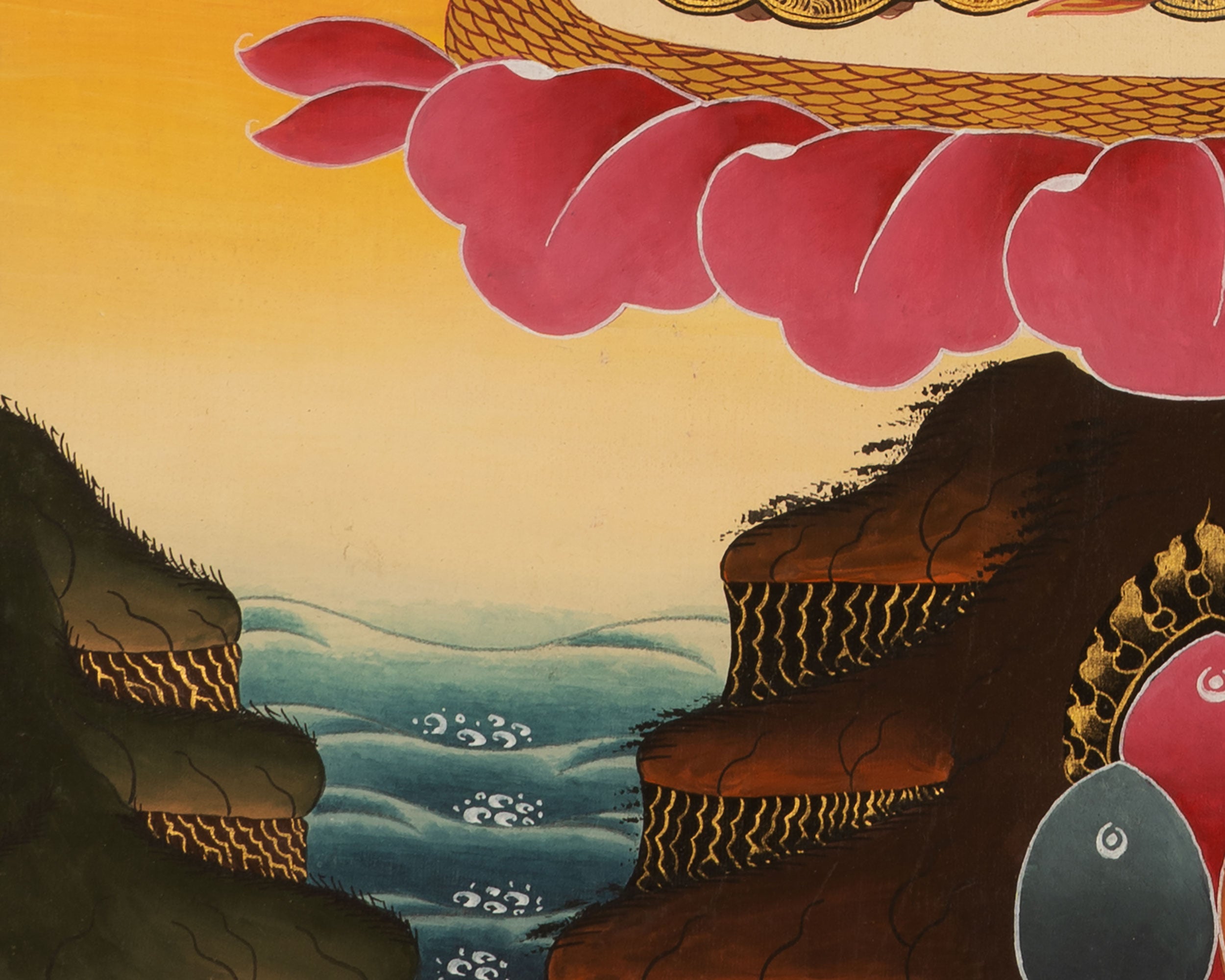 Hand-Painted Tibetan Bodhisattva White Tara Thangka | Goddess of Longevity and Healing