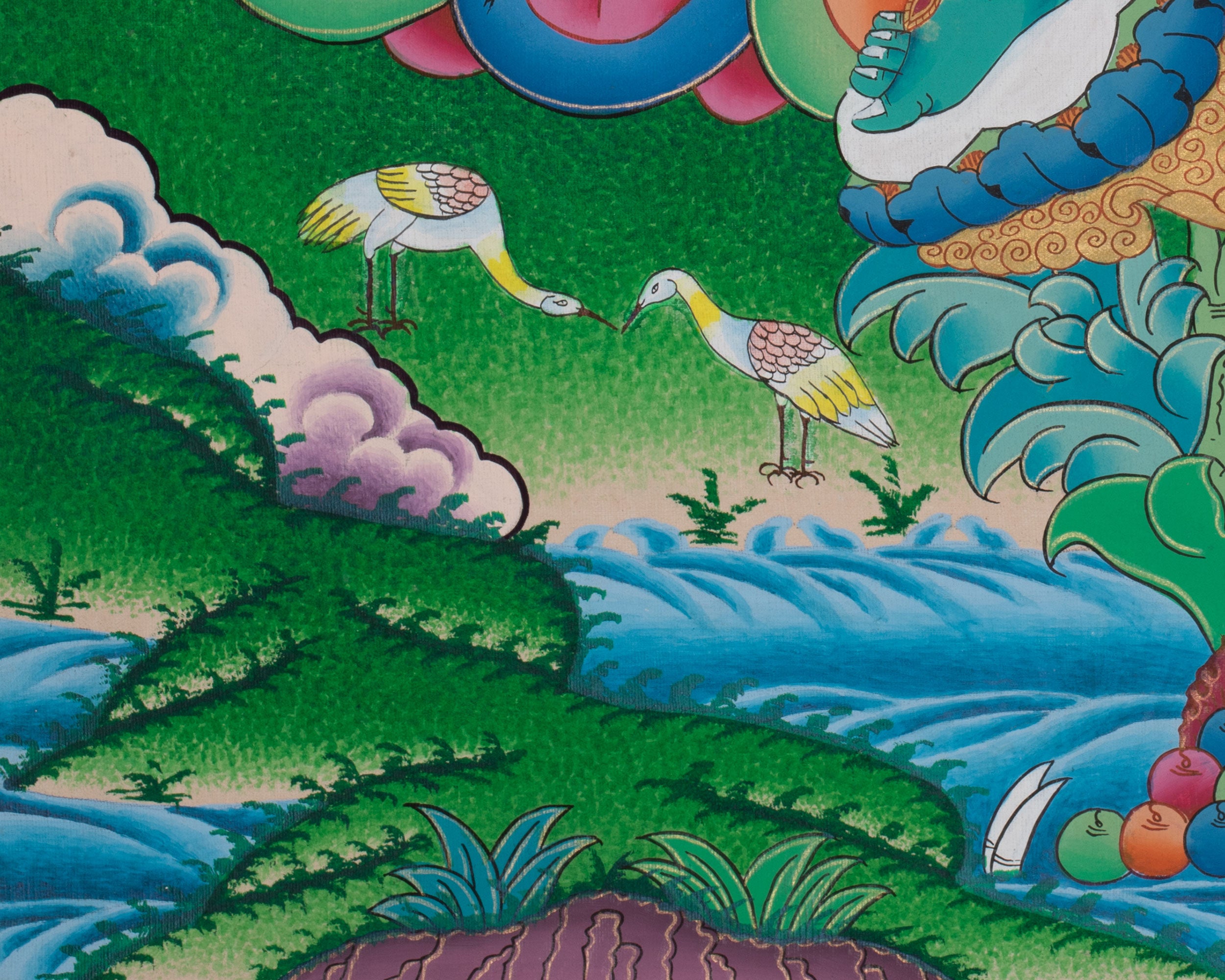 The Goddess Green Tara Thangka | Himalayan Buddhist Painting for Meditation