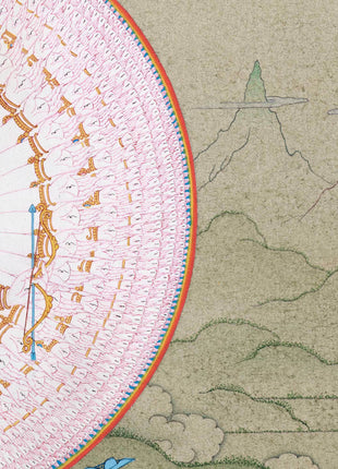 1000 Armed Avalokiteshvara Thangka | Traditional Bodhisattva Chenrezig Artwork