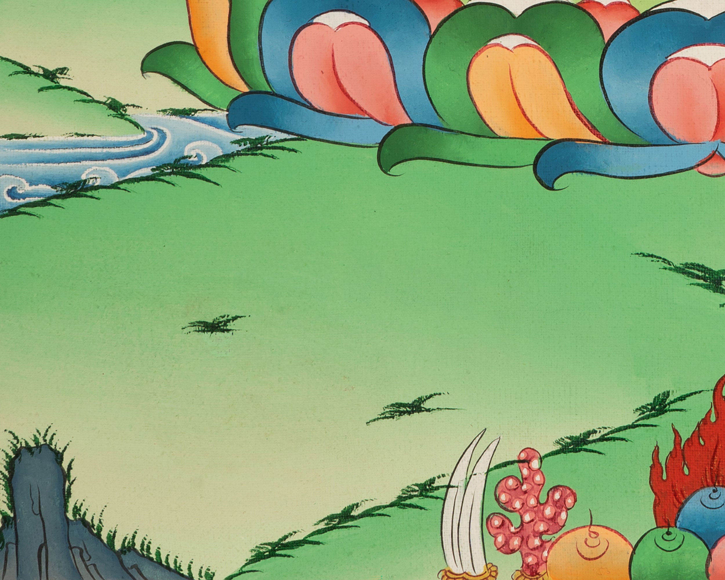 Buddhist Manjushree Thangka | Guardian of Knowledge