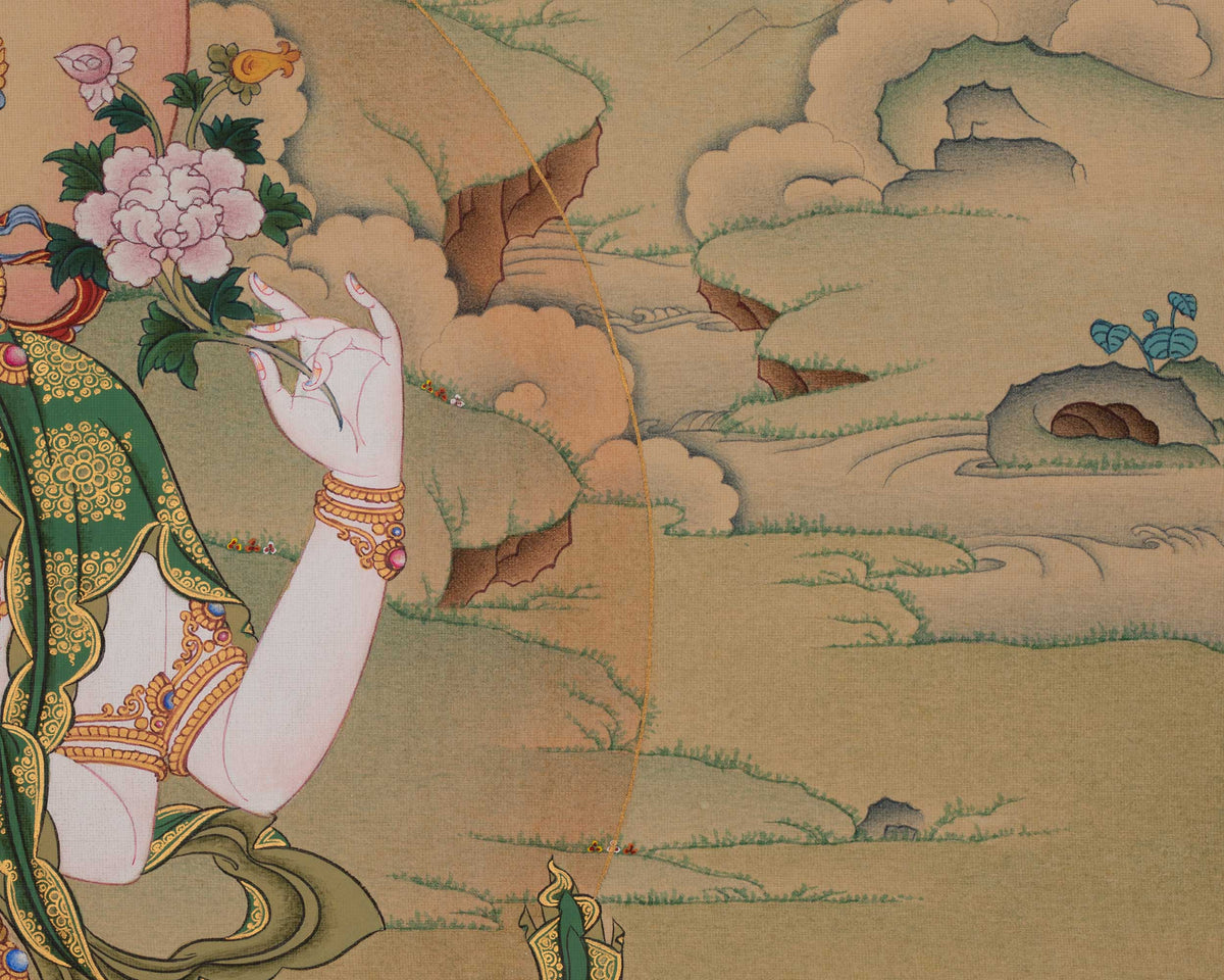 Chenrezig Thangka Painting Art | Avalokiteshvara Thangka | Boundless Compassion of All Buddhas