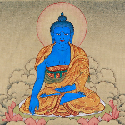 Traditional Manjushri With Mitrupa Thangka | A Gateway to Insight