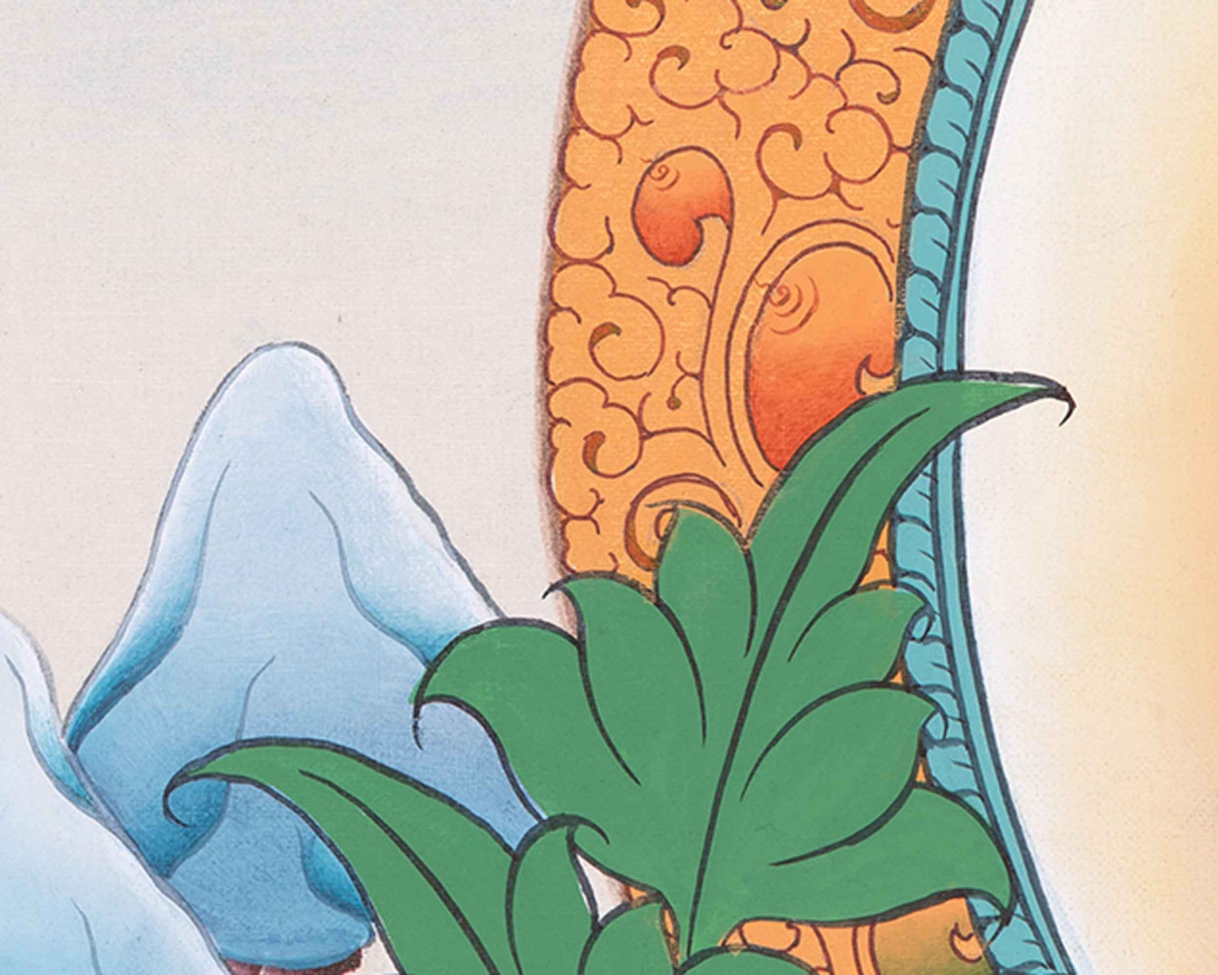 Amitabha Tathagata Hand Painted Artwork | Thangka Of Boundless Compassion | Buddha of Infinite Light