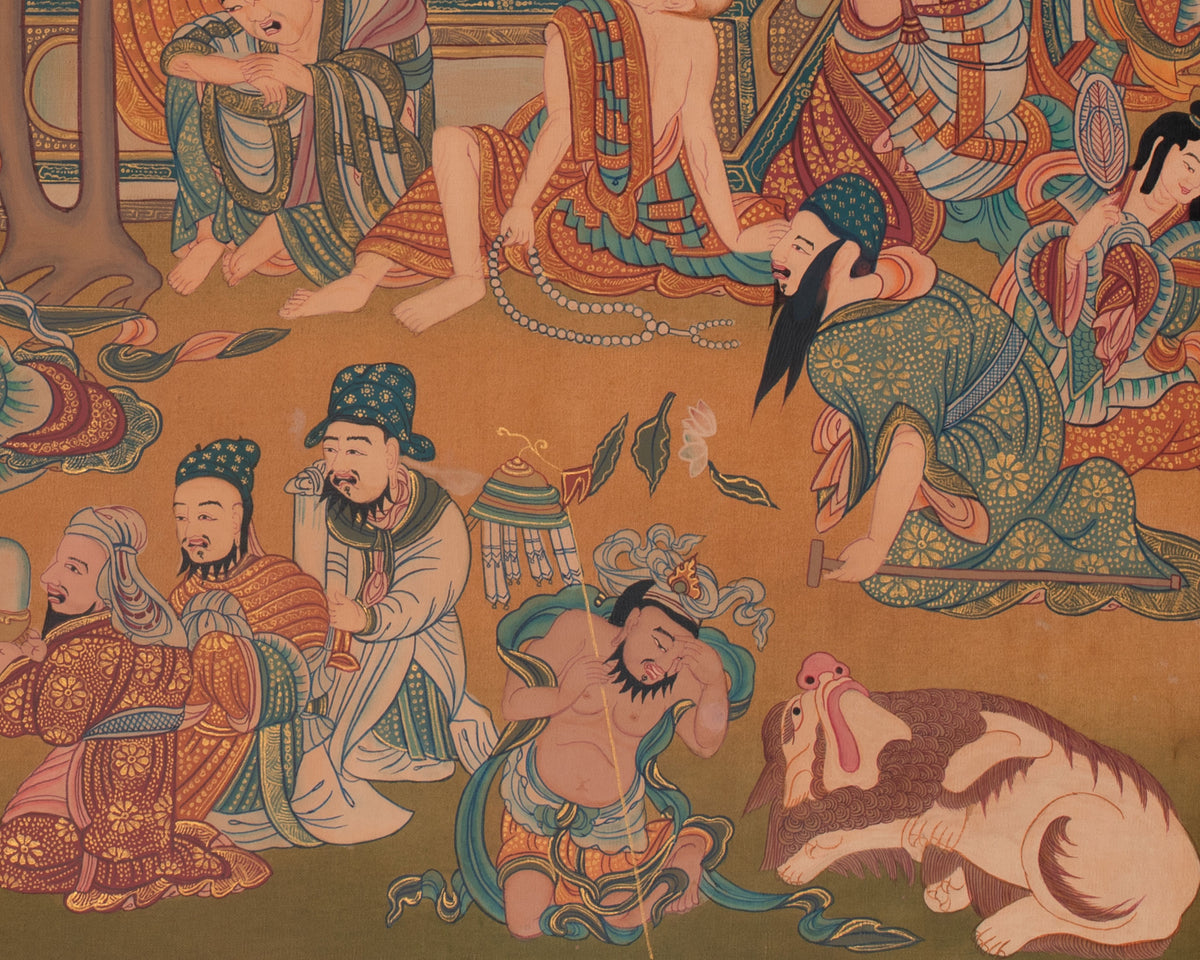 Buddha Parinirvana Thangka | The Final Liberation of Shakyamuni Buddha