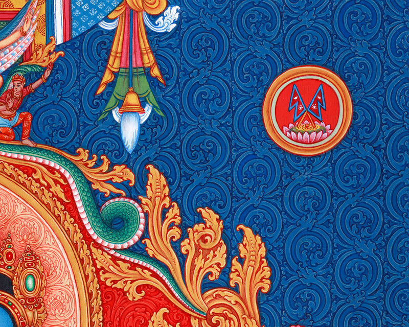 Akshobhya Thangka Print | High-Quality Artwork Capturing the Divine Blue Buddha Essence