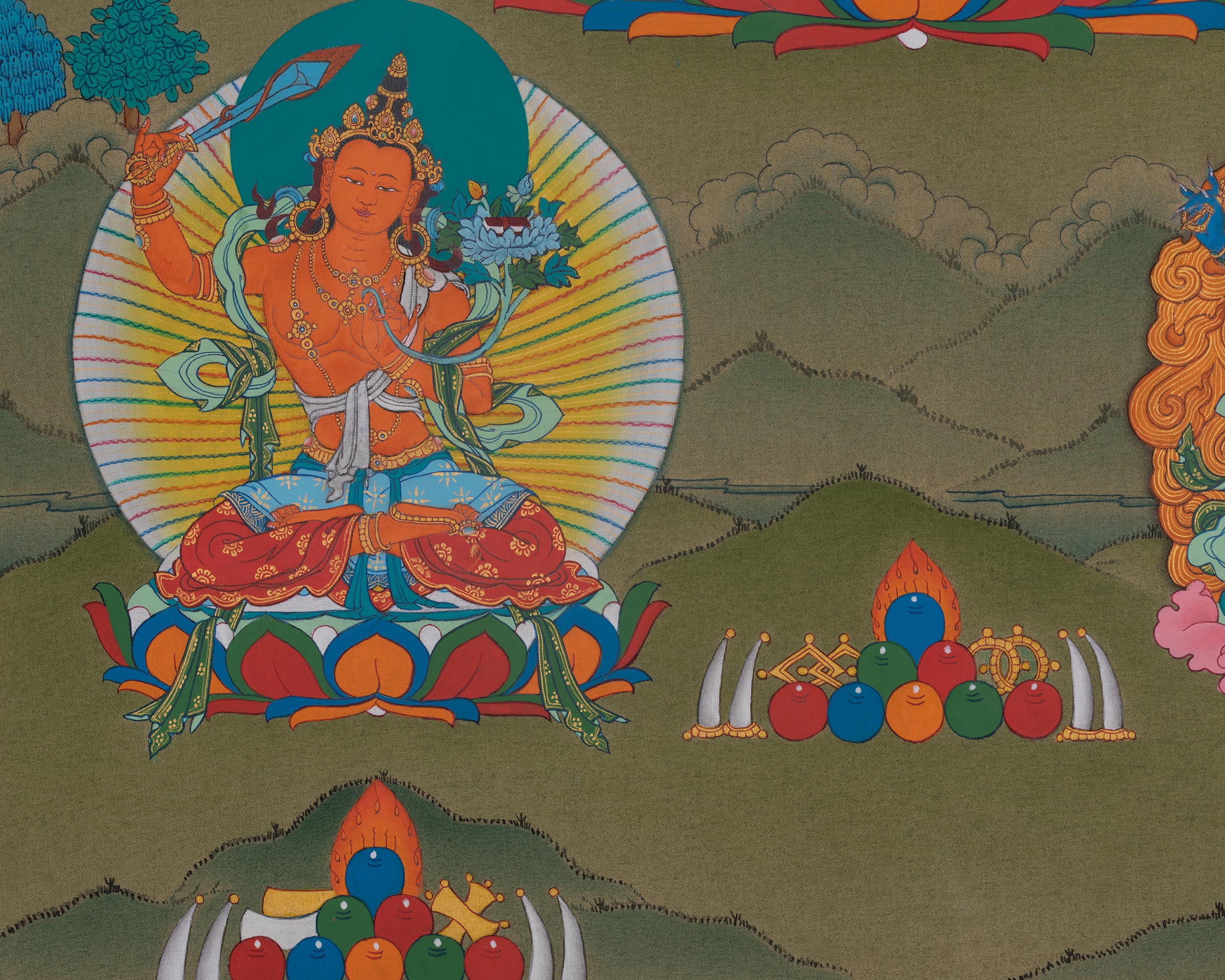 Chenrezig Himalayan Thangka | Bodhisattva Deity | Avalokiteshvara Art