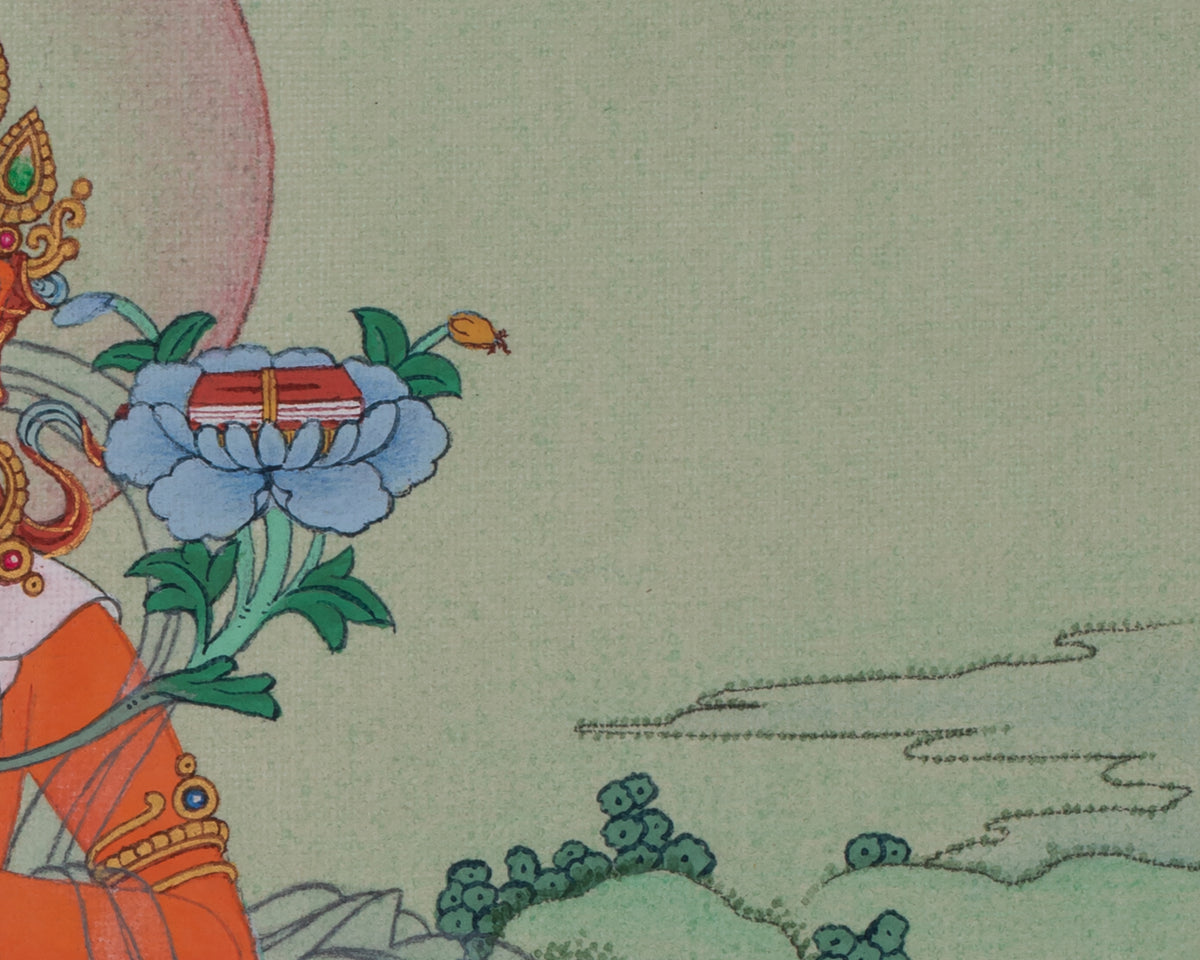 Manjushri Bodhisattva Deity Artwork | Sword Of Wisdom | Sacred Art of Insight and Enlightened Knowledge