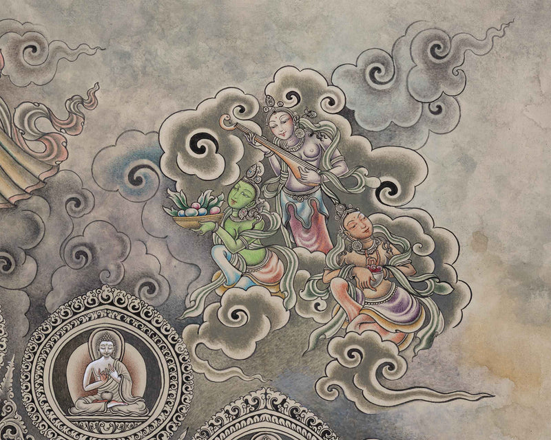 Embrace The Blessing With Green Tara Canvas Print | Tibetan Buddhist Art | Gift Ideas