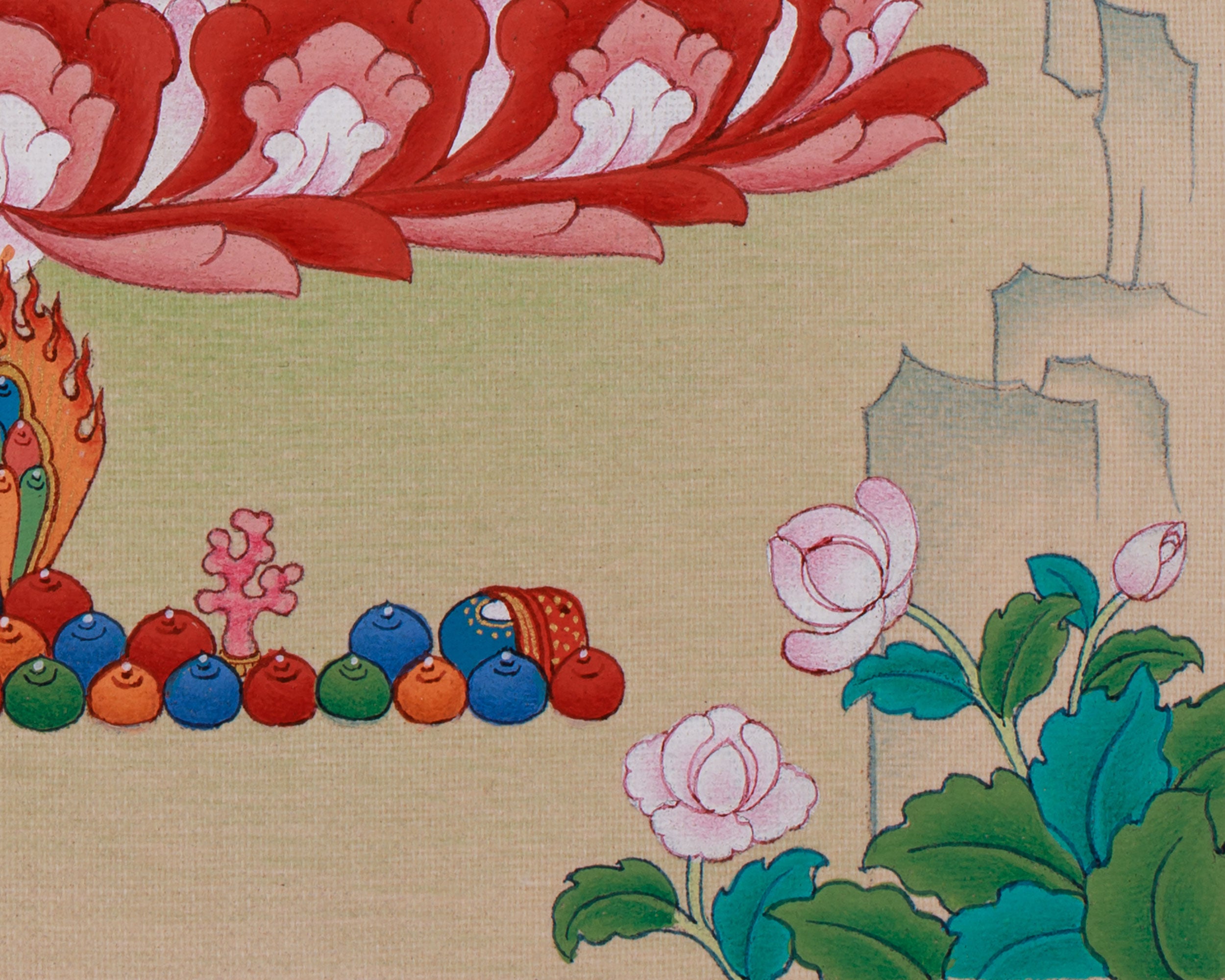 Hand Painted White Tara Art | Healing and Longevity Deity | Sita Tara