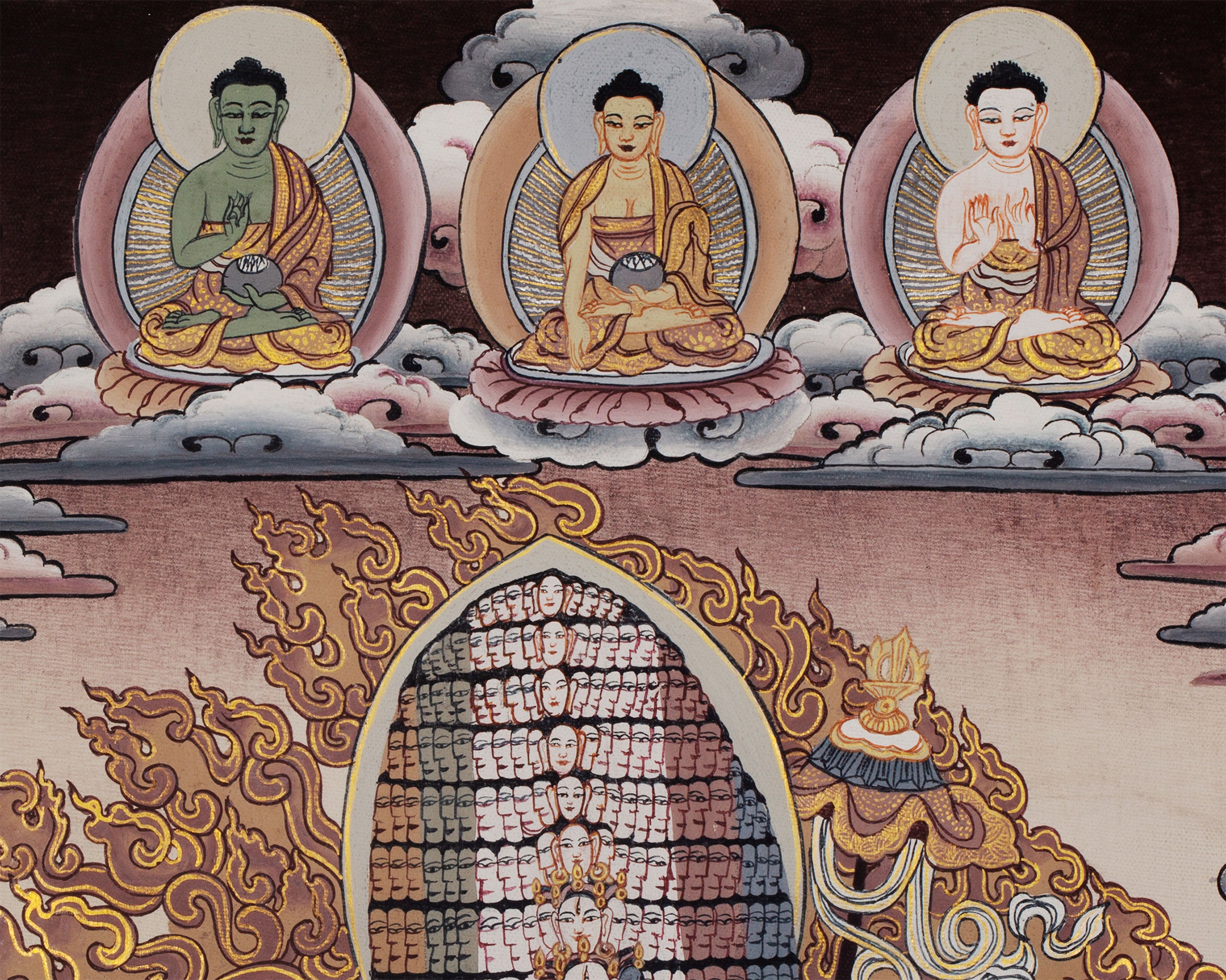 Protector Dukkar | The White Umbrella Goddess | Original Thangka of Sitatapatra