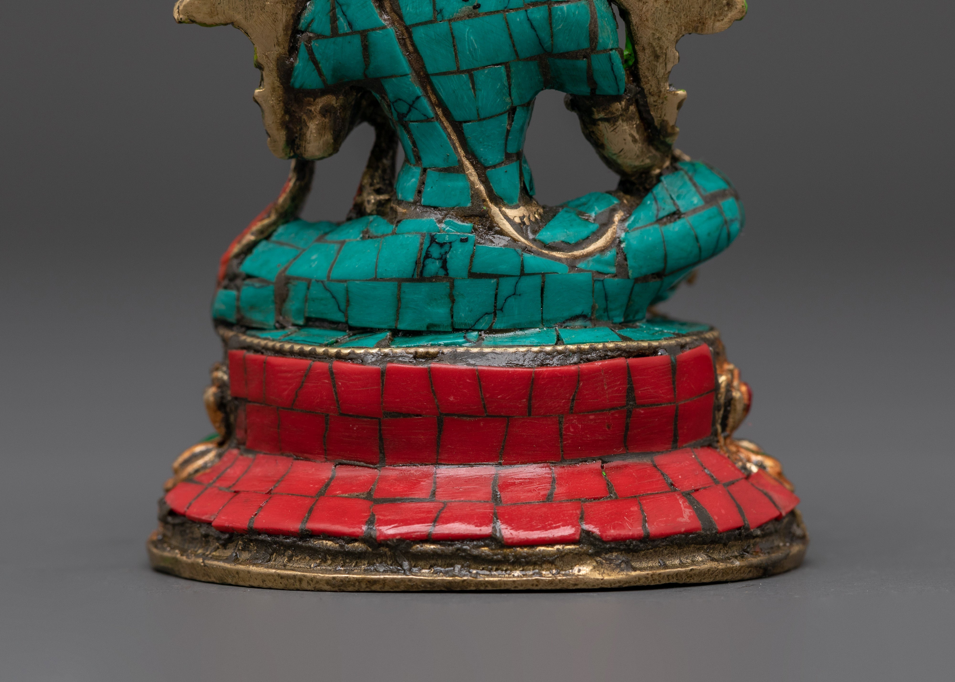Handcrafted Green Tara Buddhist Deity | Meditation and Home Decor