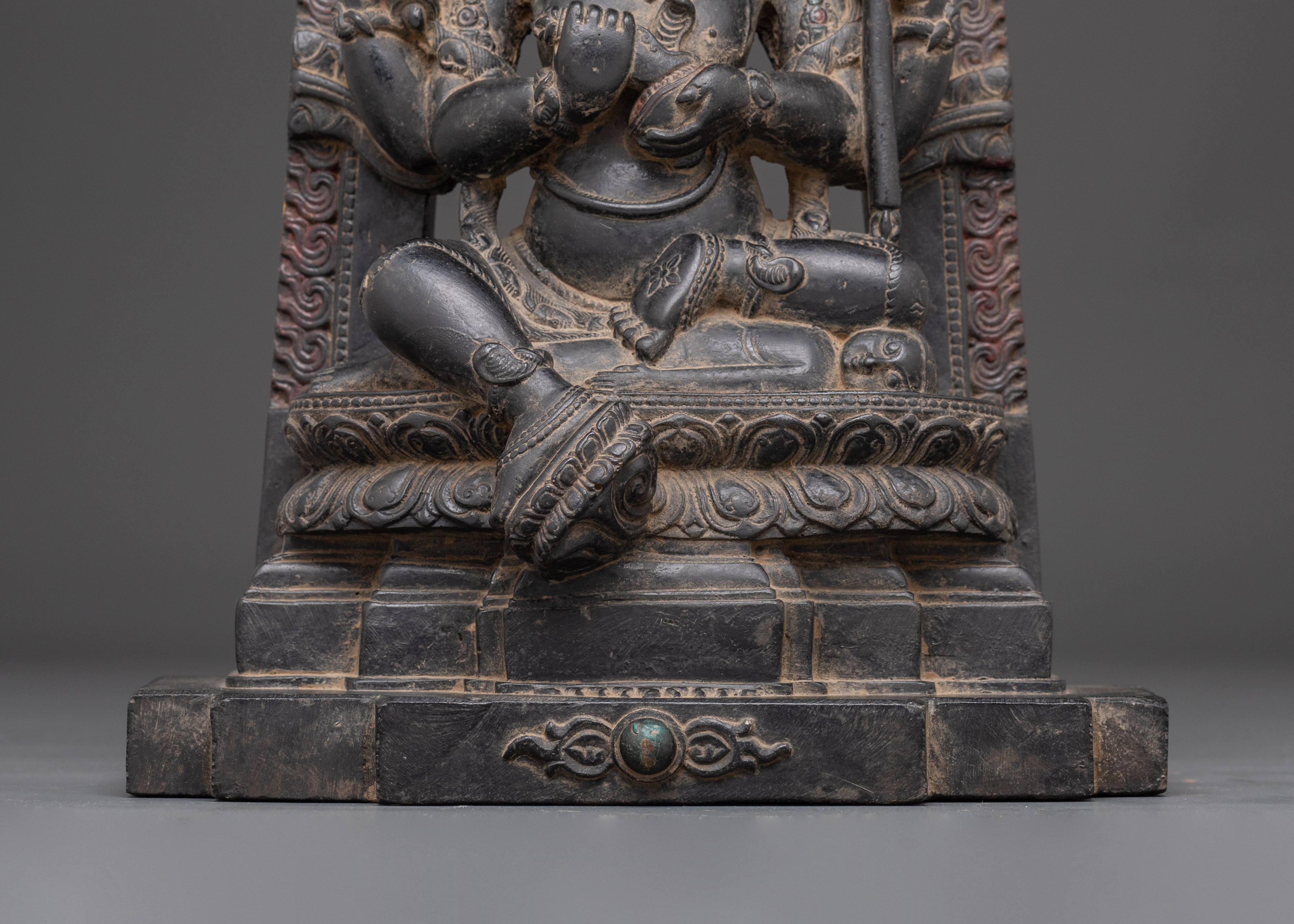 Sacred Four-Armed Mahakala Statue | Protector Deity of Dharma