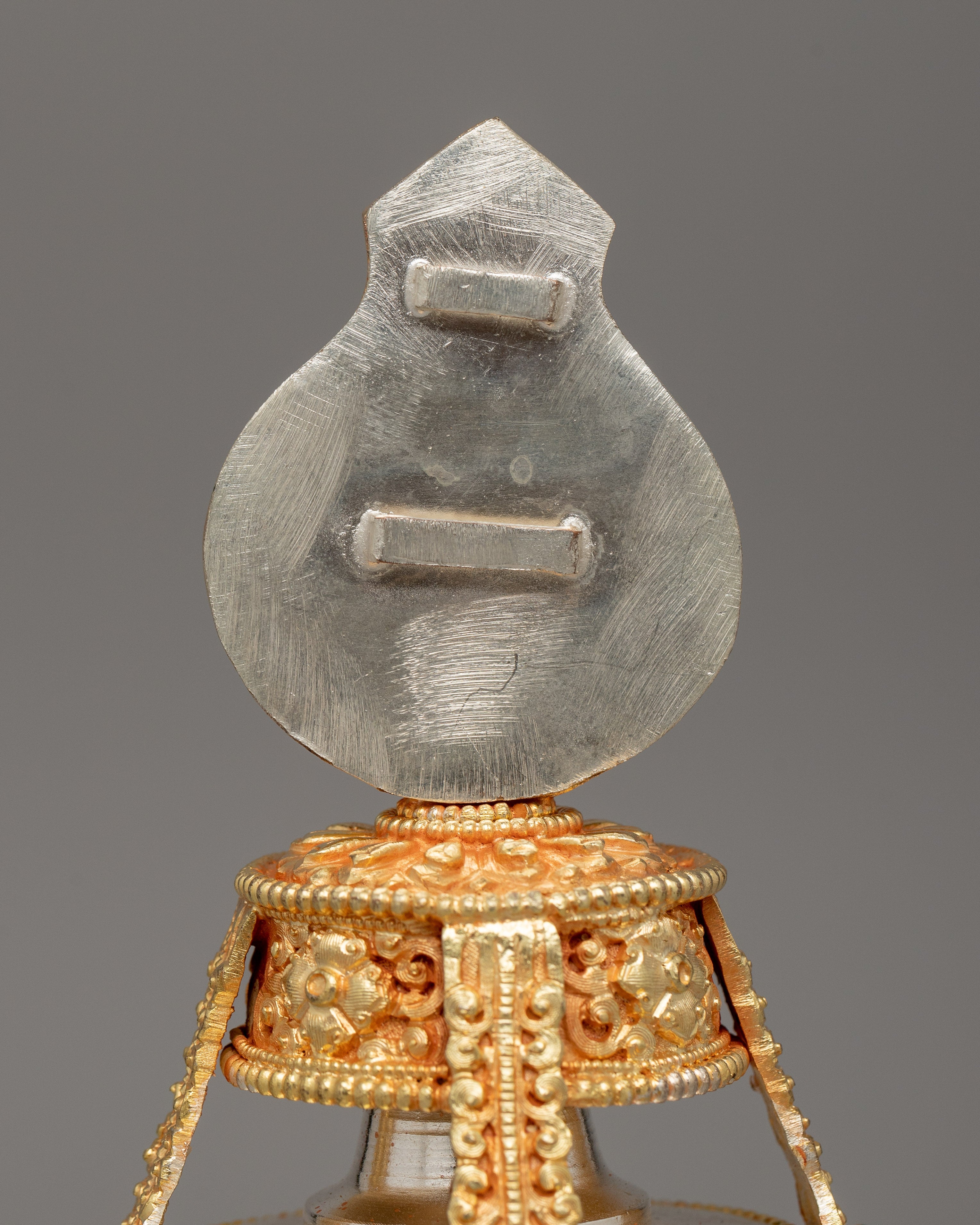 Buddhist Long Life Vase | Ritual Life Vase with Coral & Turquoise Stones