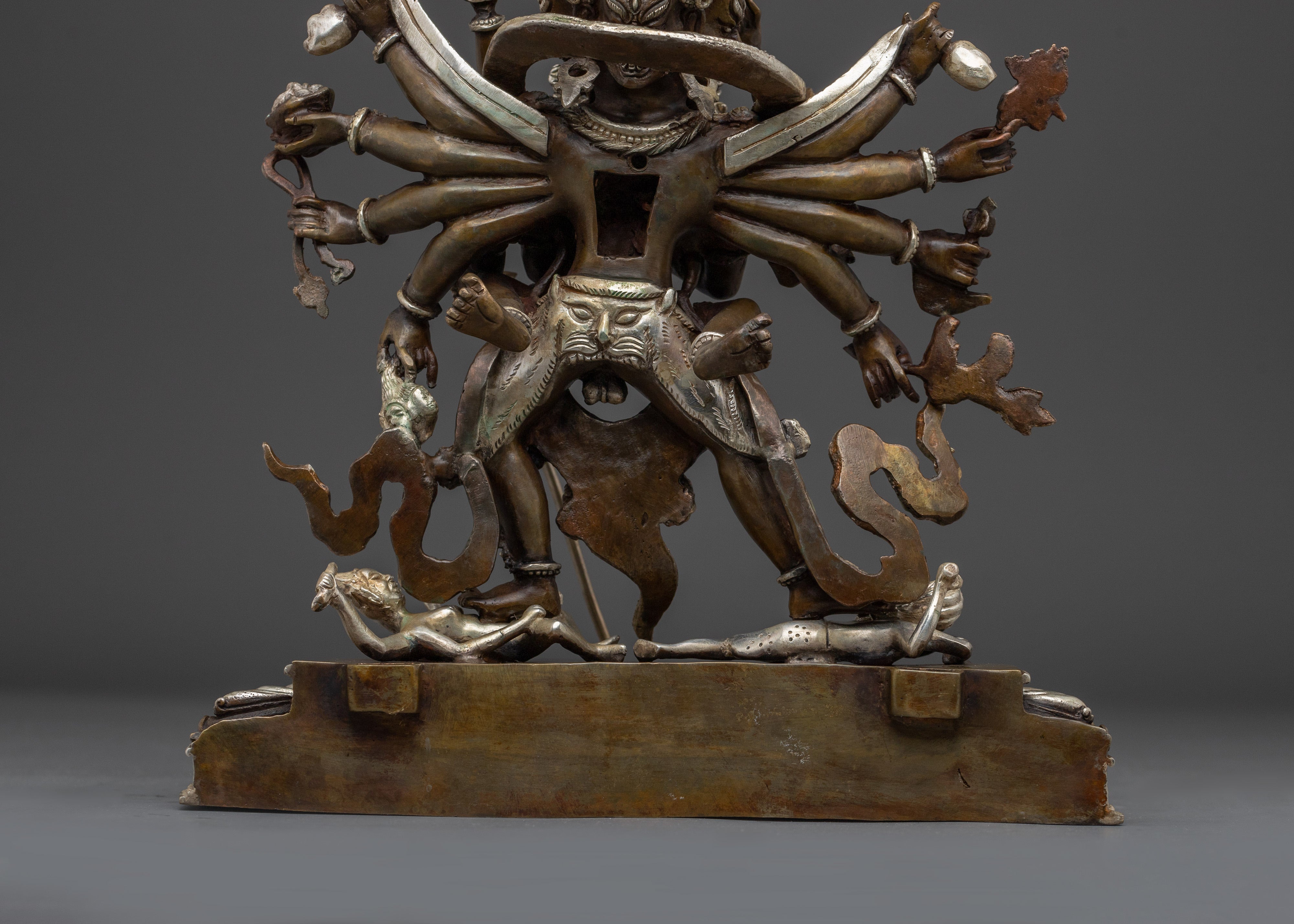 Silver-Plated Chakrasamvara Statue With Consort | Tibetan Art for Ritual Practice