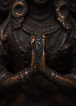 Chenrezig in Throne Statue | Tibetan Bodhisattva Sculpture
