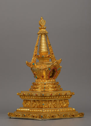 Machine-Made Namgyalma Stupa Statue | Traditional Buddhist Symbol for Meditation and Blessings