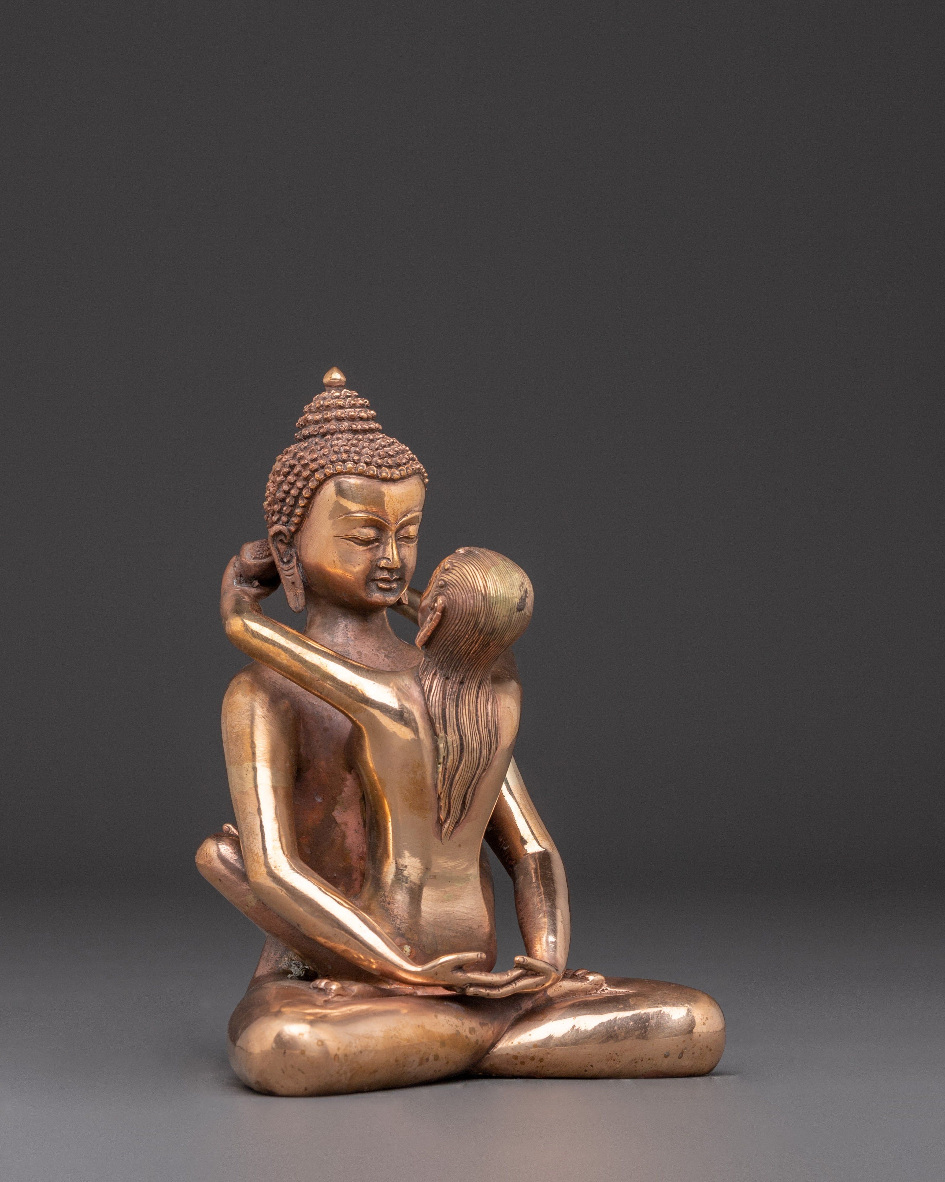 Samantha Bhadra with consort statue | Symbol of Enlightenment