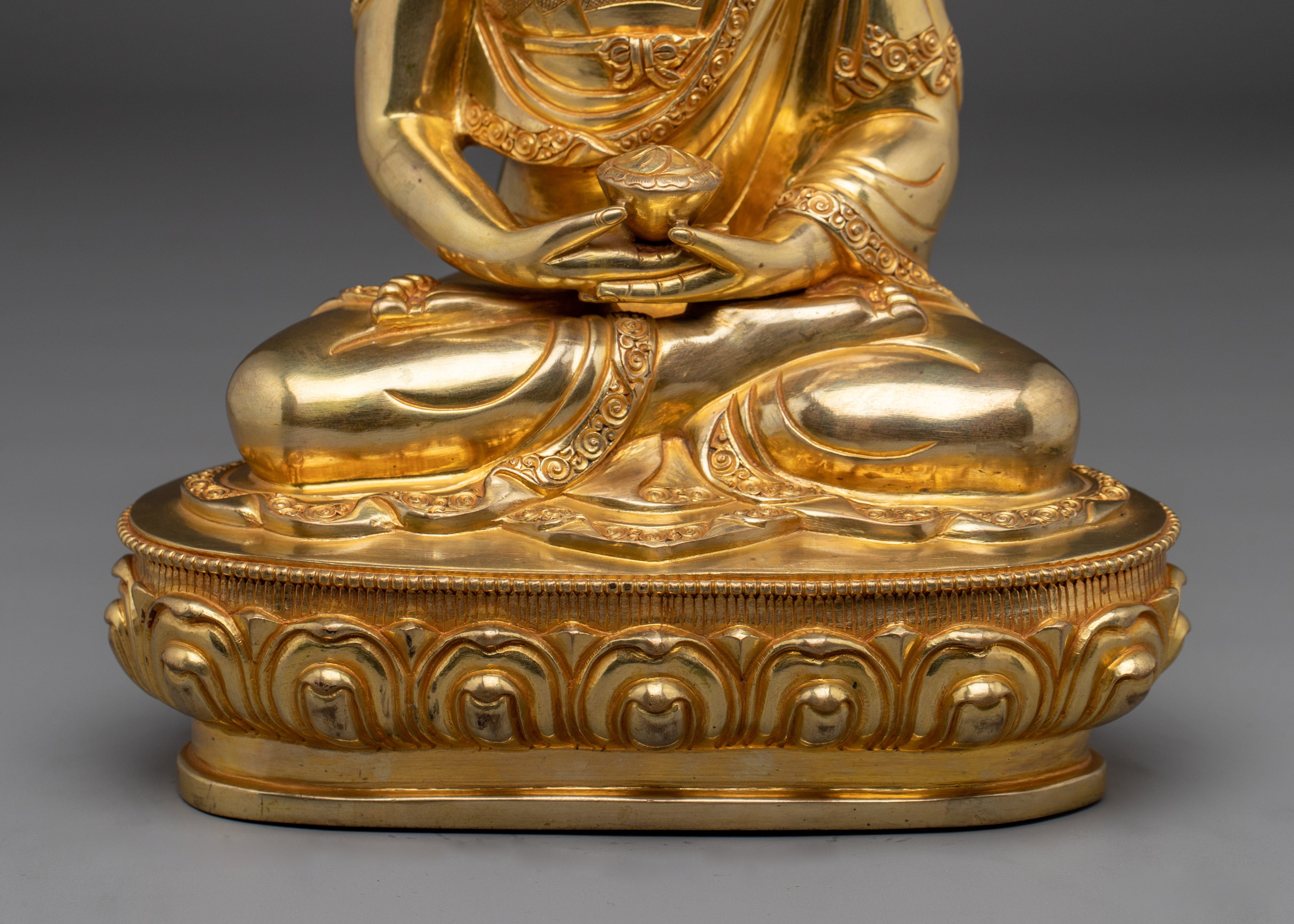 Amitabha Buddha Statue Gold Gilded | Symbol of Infinite Light and Compassion