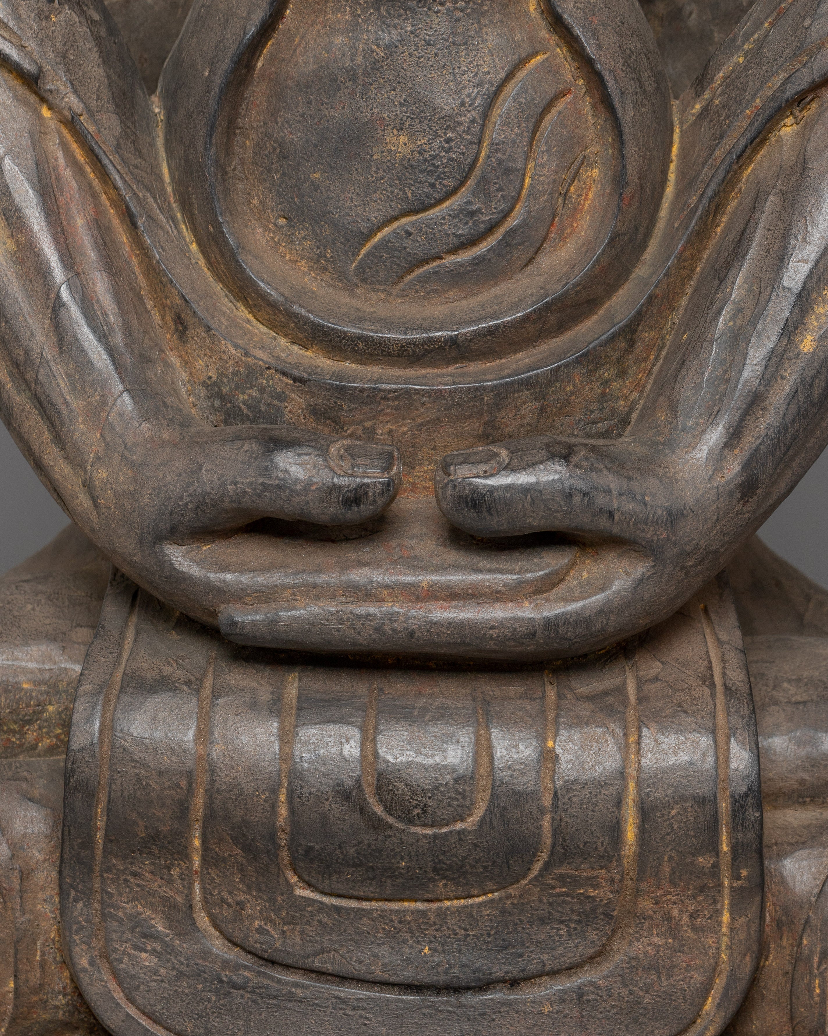 Fasting Buddha Wooden Statue | Traditional Himalayan Artwork