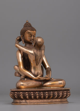 Tibetan Samantabhadra Yab-Yum Statue | Buddhist meditation decor