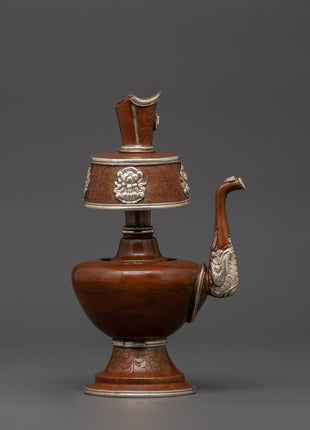 Handcrafetd Tibetan Bhumba Ritual Vase | Buddhist Water Offering Vessel