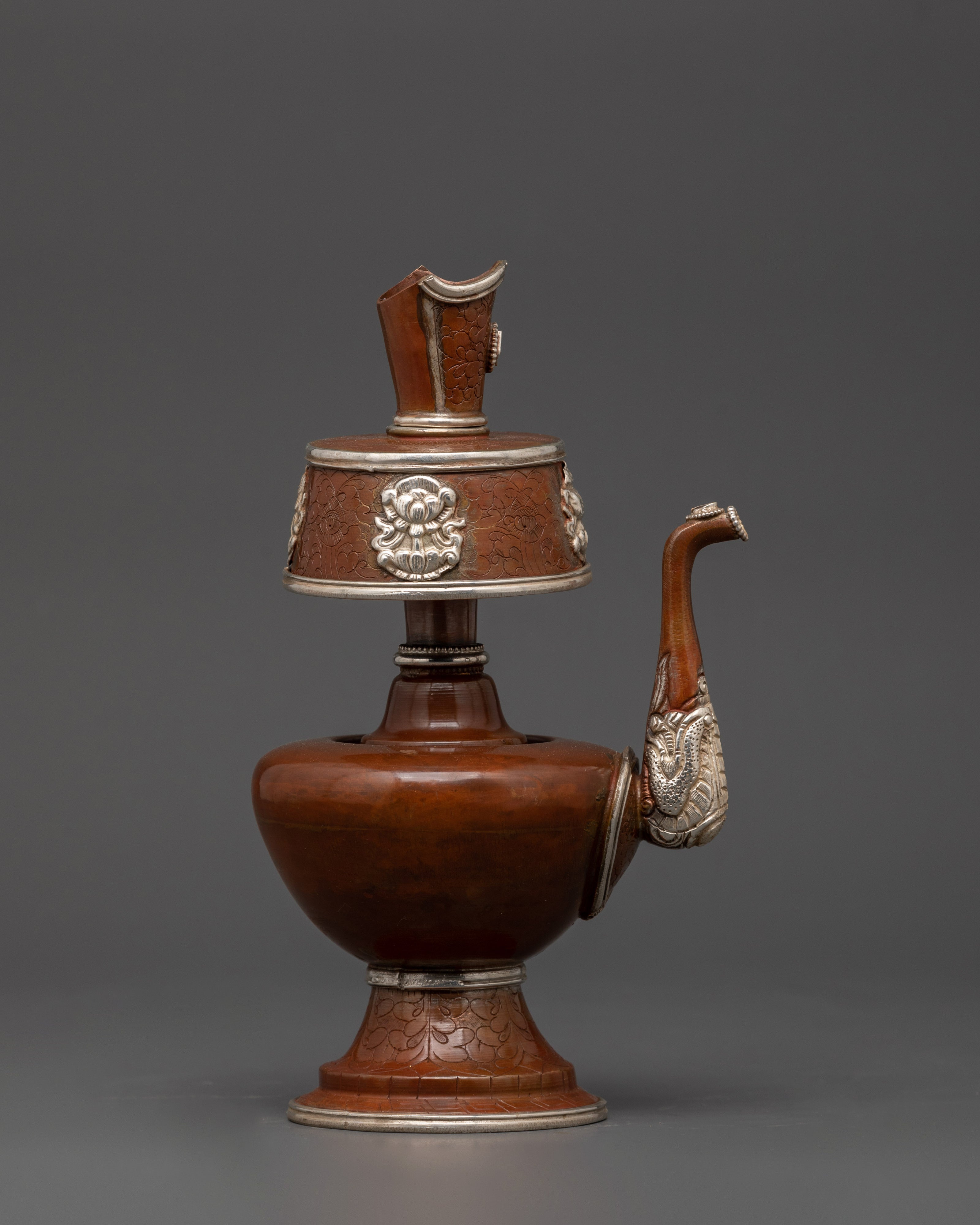 Handcrafetd Tibetan Bhumba Ritual Vase | Buddhist Water Offering Vessel