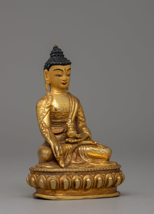 Medicine Buddha for Healing | Handcrafted Copper Body with Gold Plating