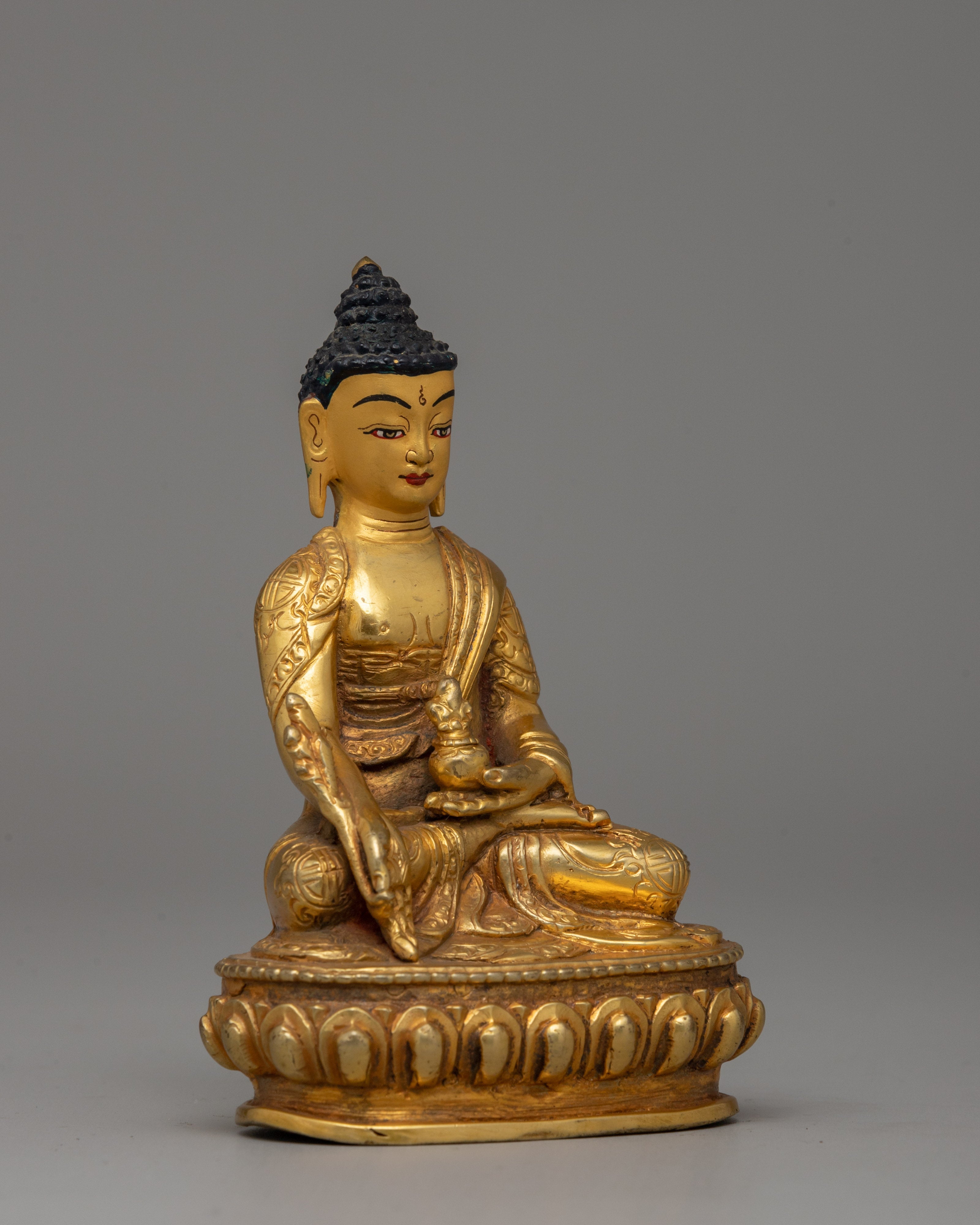 Medicine Buddha for Healing | Handcrafted Copper Body with Gold Plating