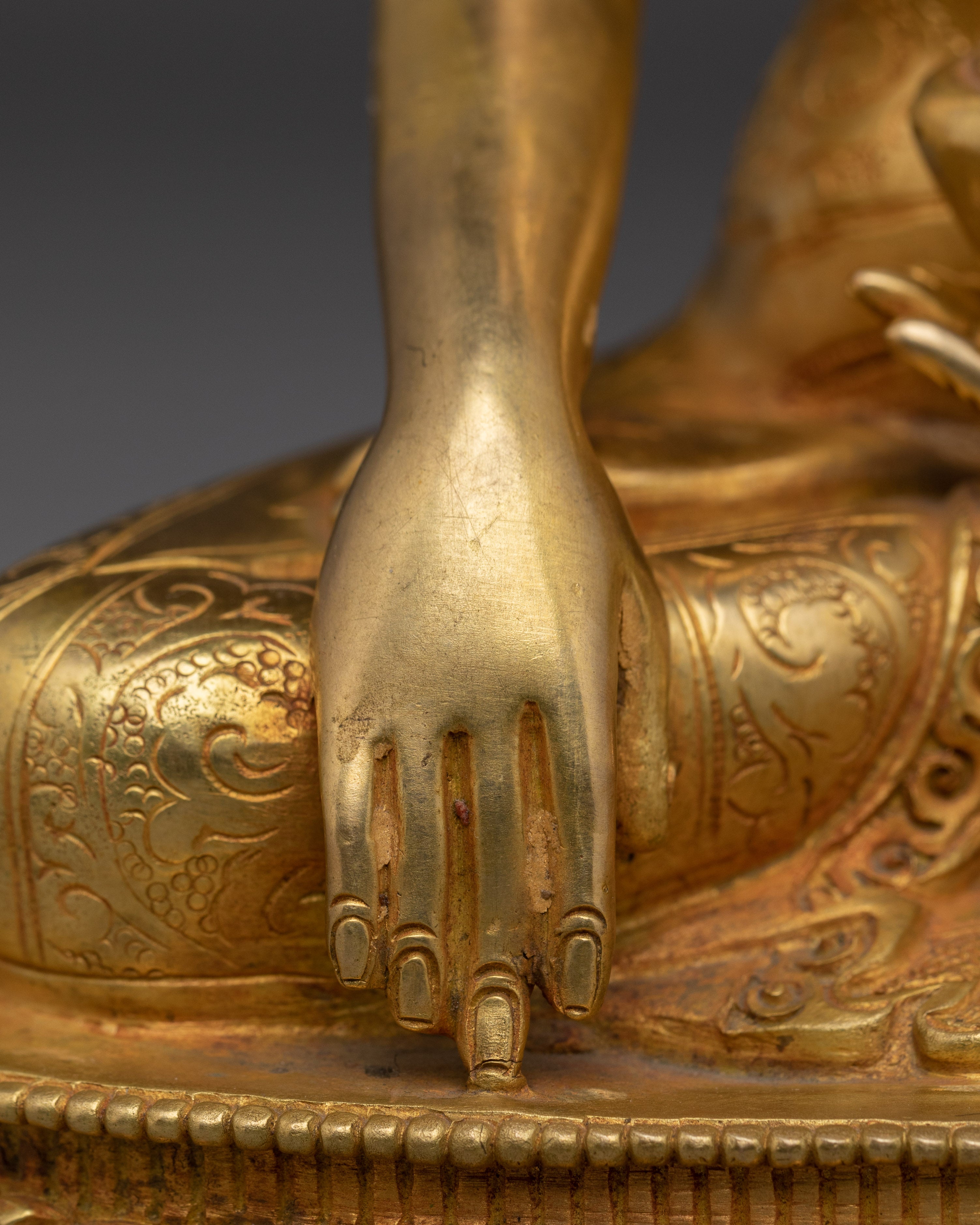 Handmade Shakyamuni Buddha The Enlightened One | Traditionally 24K Gold Gilded Statue