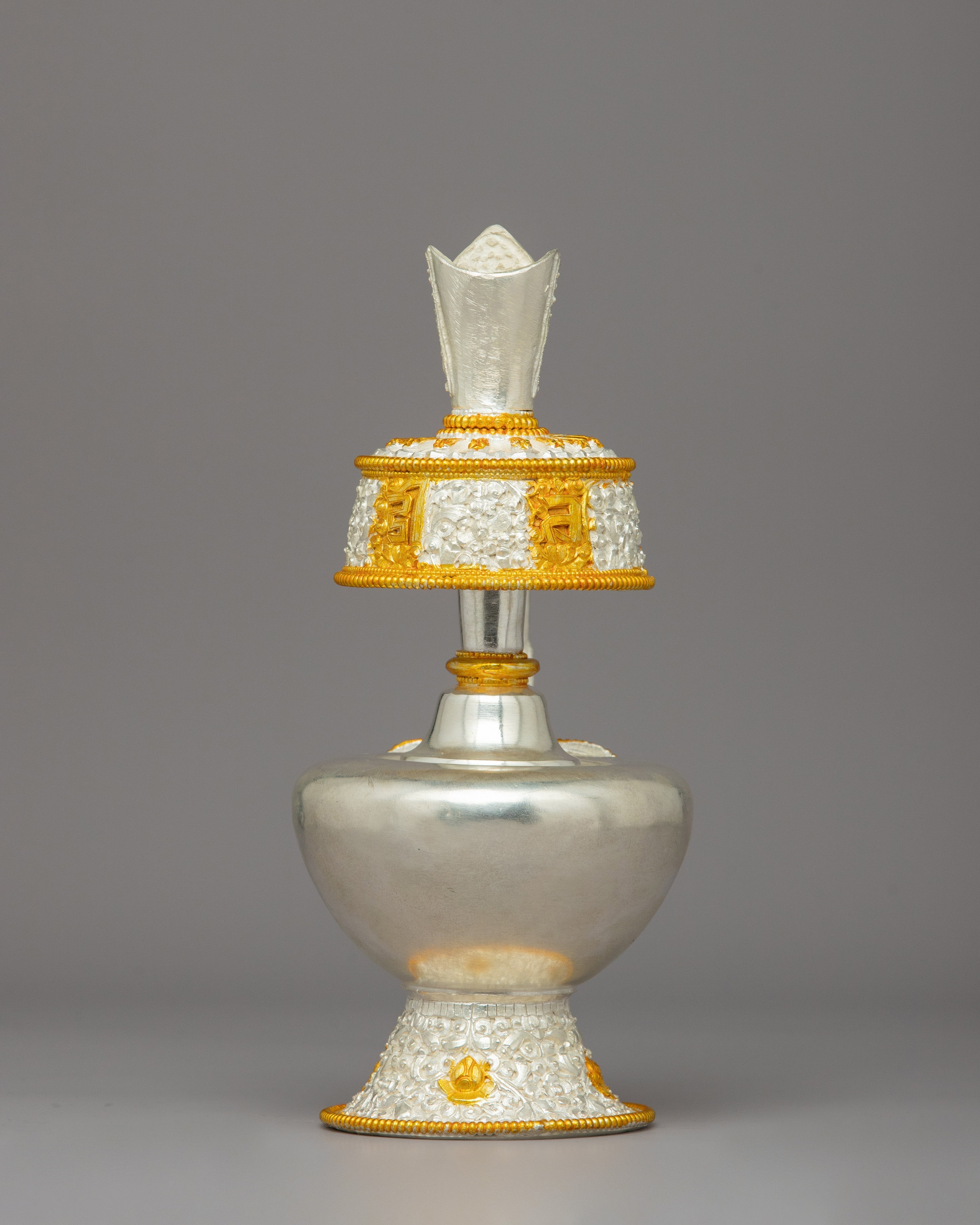 Handmade Tibetan Bhumba | Buddhist Ritual Vase Bhumpa